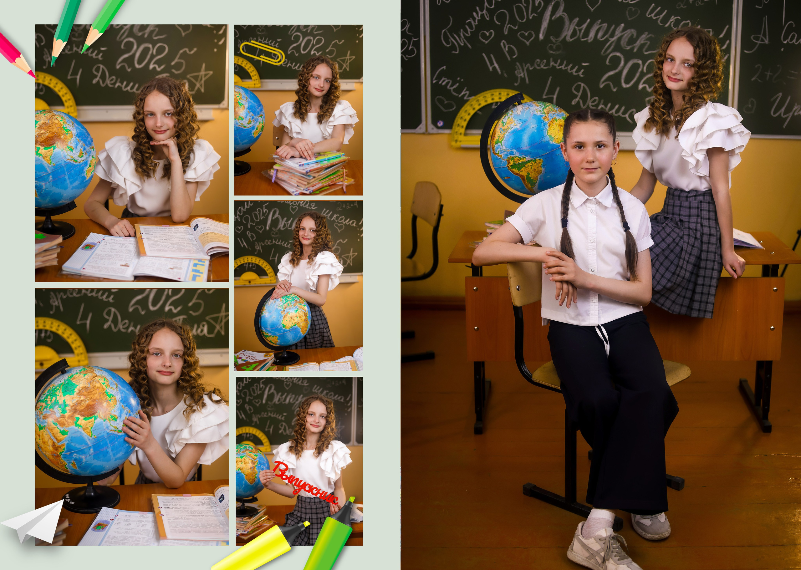 Выпускные альбомы 4 класс (5 разворотов) цена 3800р. Фотограф в Барнауле/Свадебная съёмка и выпускные альбомы/Вера Валейко