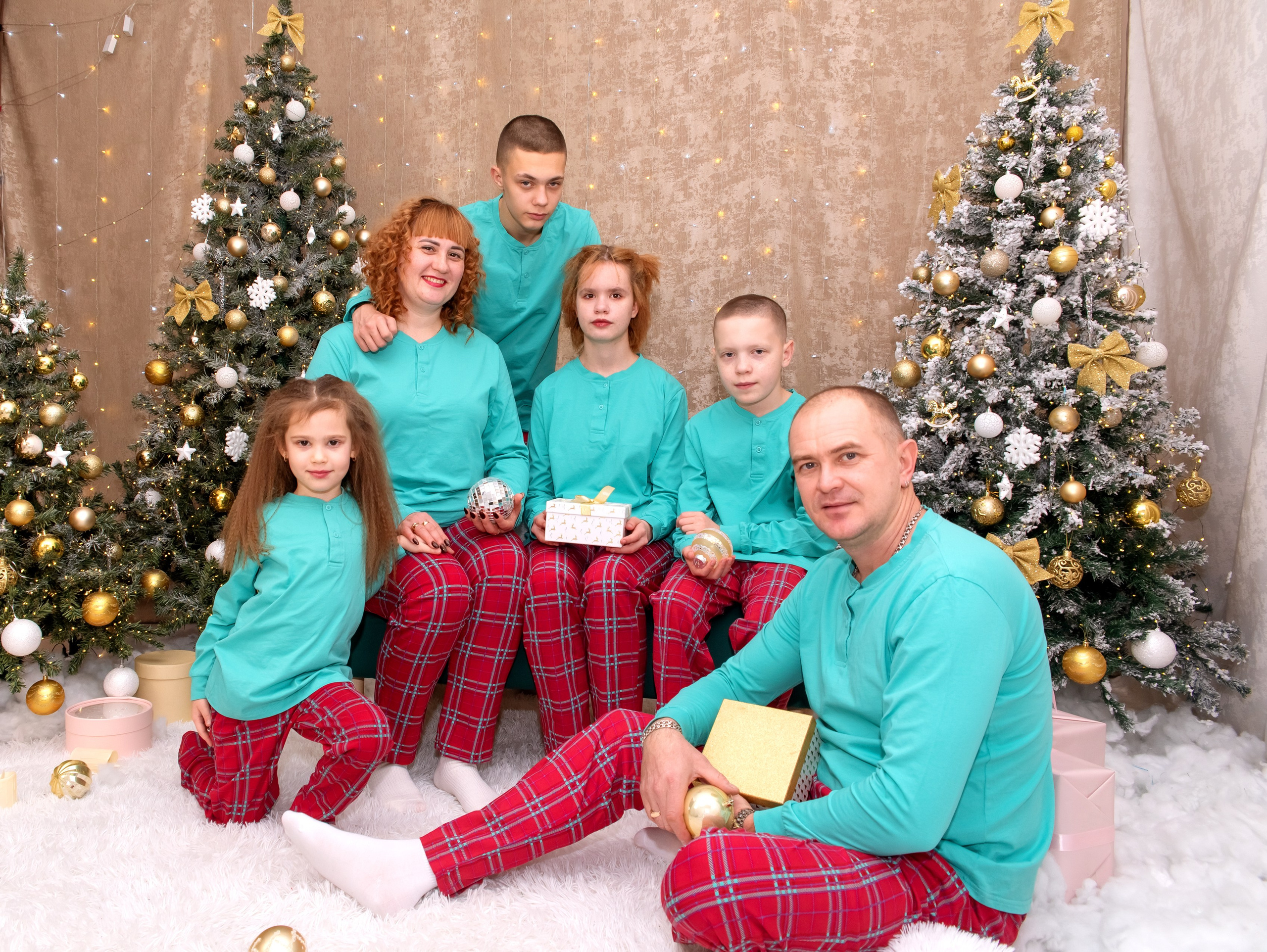 Съемка большой семьи.