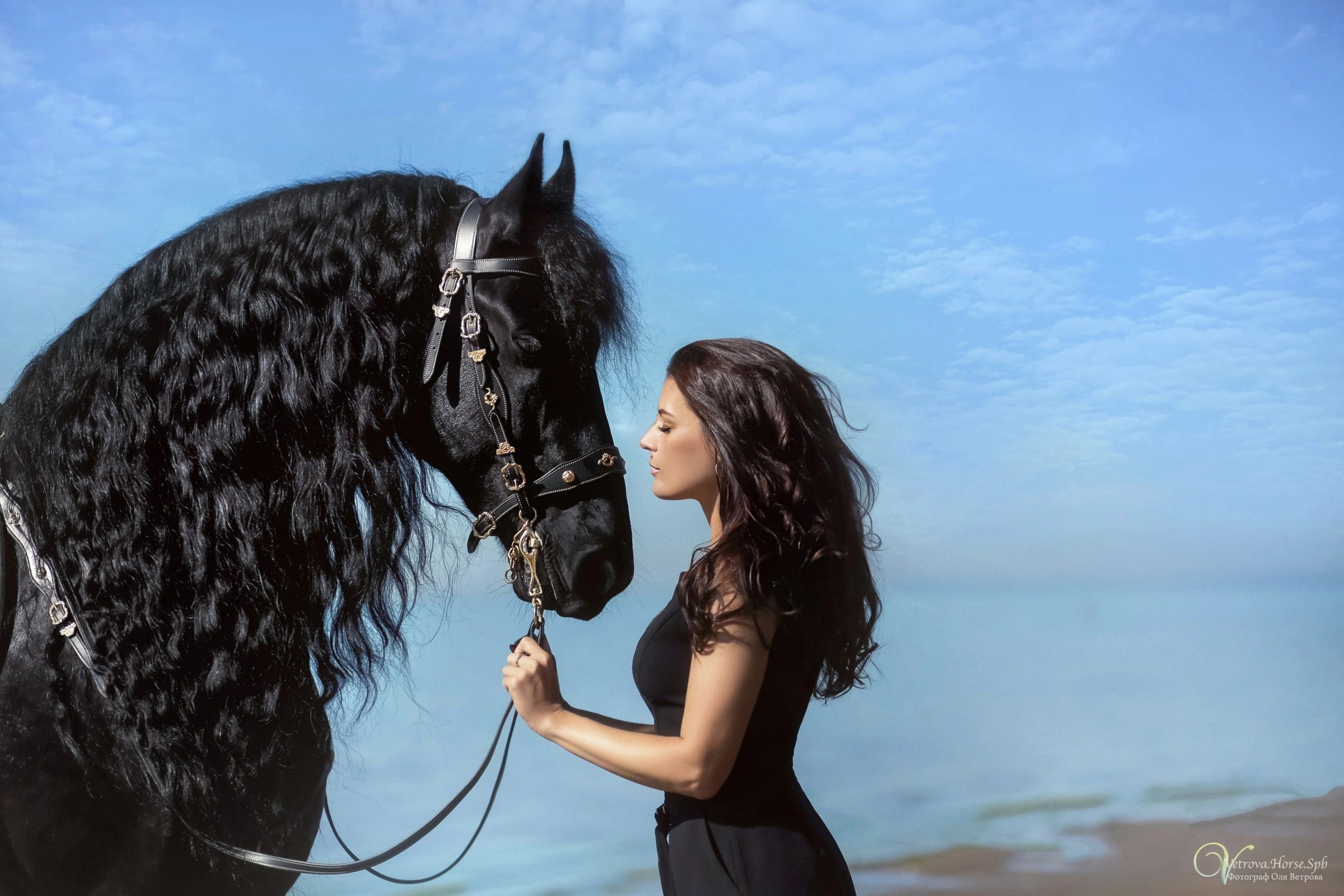 Фотосессии с лошадьми летом. Фотограф женский и мужской портрет Санкт-Петербург