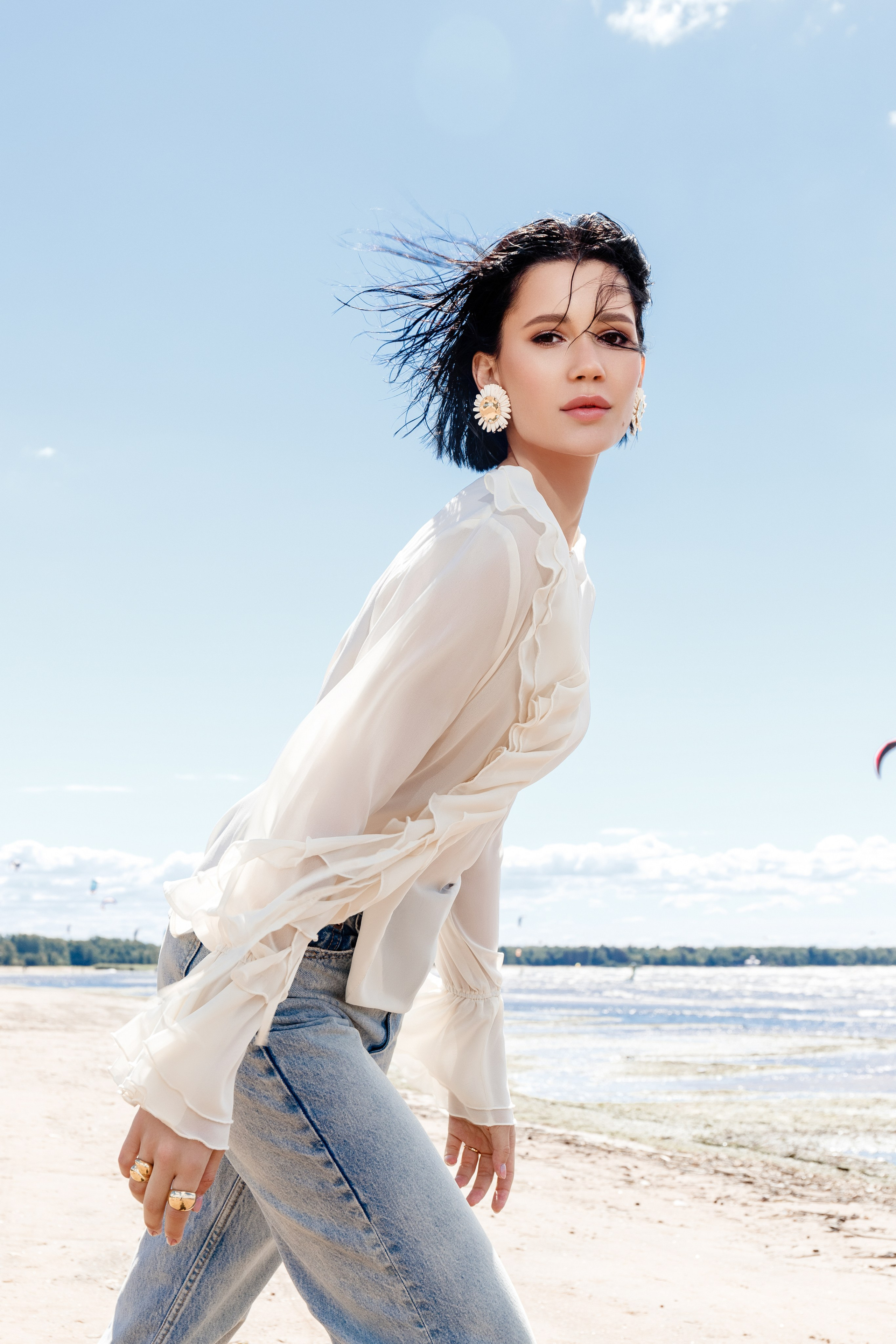 Летняя fashion-съёмка в Петербурге — на Финском заливе