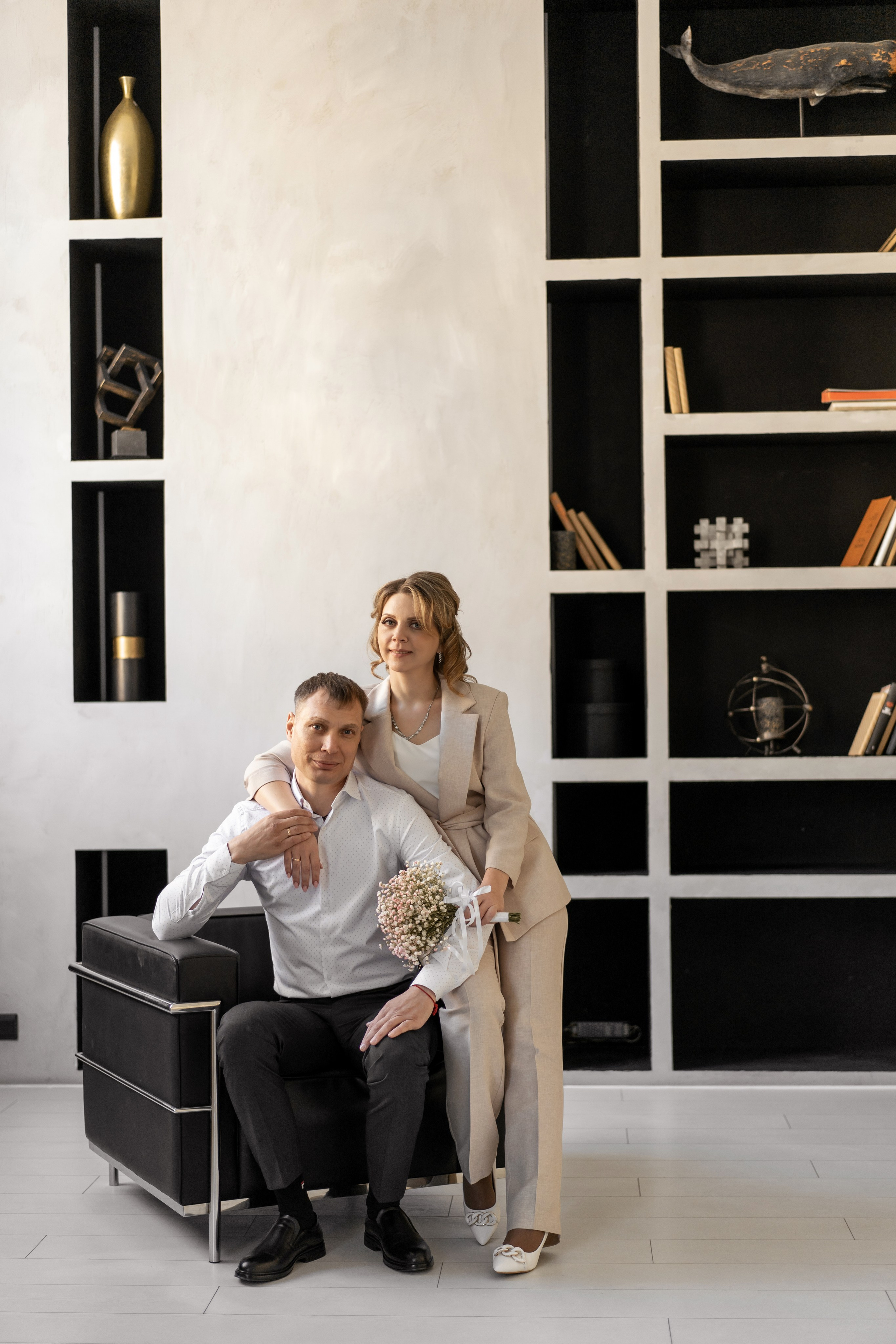 Стильная пара в фотостудии. Семейный и детский фотограф во Владивостоке Мария Гой