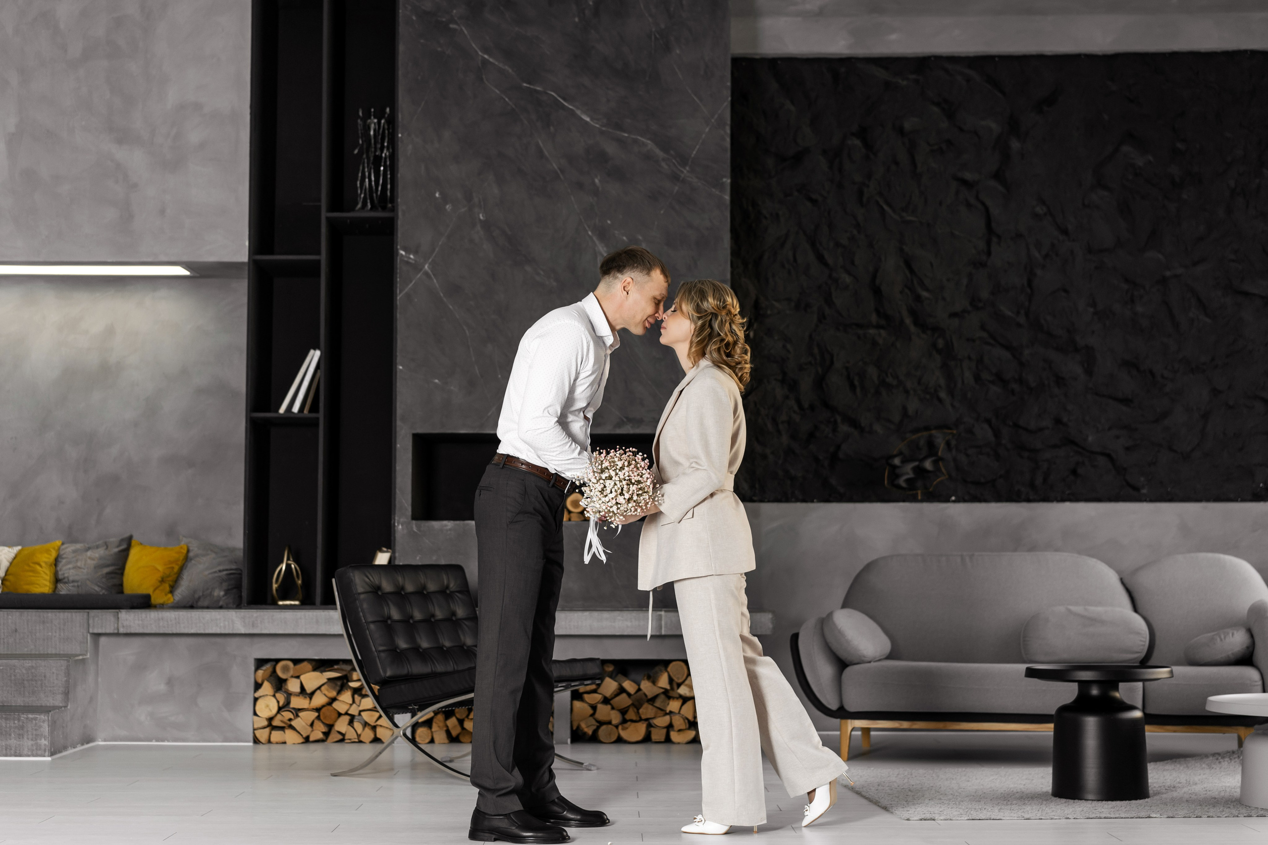 Стильная пара в фотостудии. Семейный и детский фотограф во Владивостоке Мария Гой