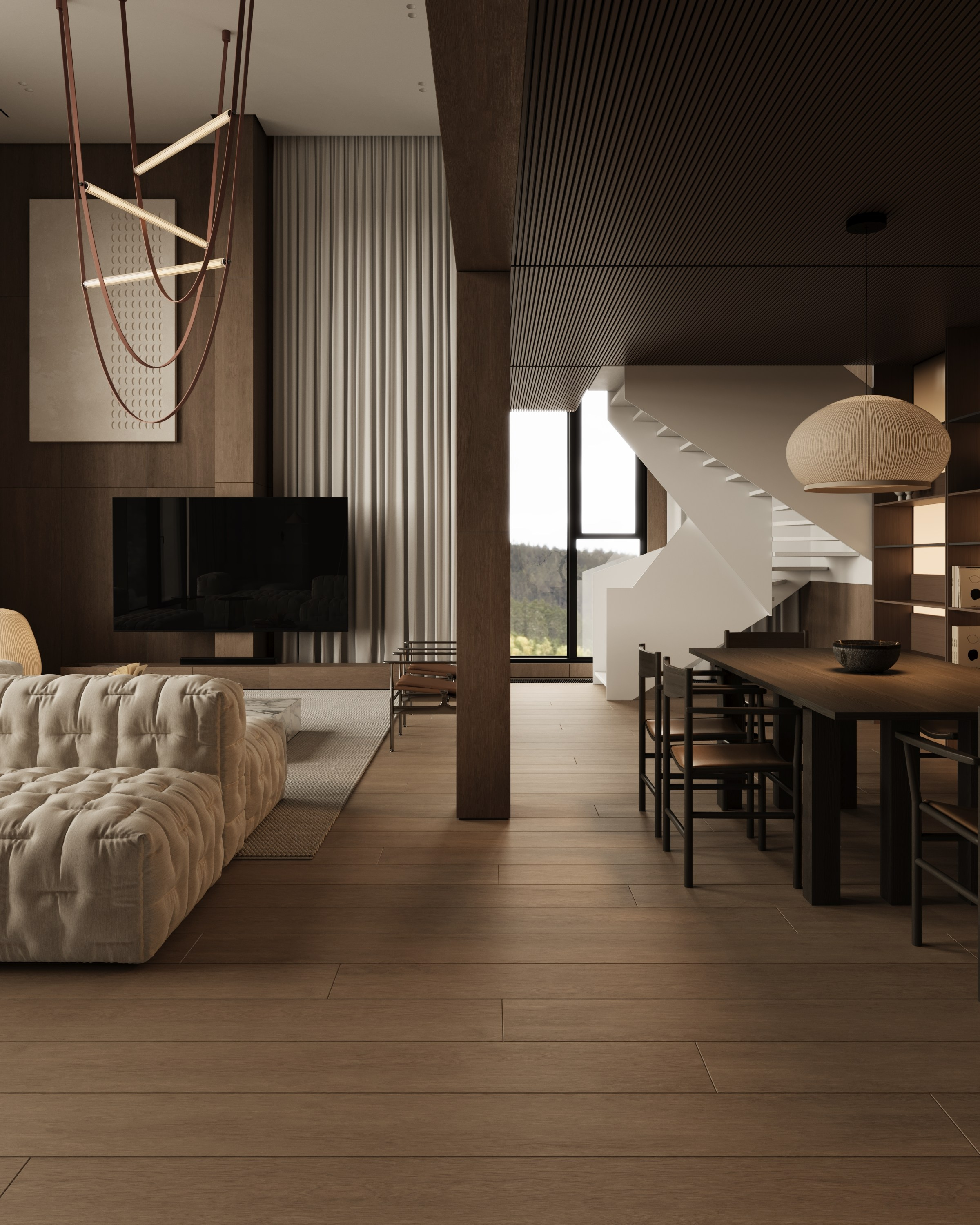 Minimal Warm Residence. Denis Konarev | Architectural Visualization Studio