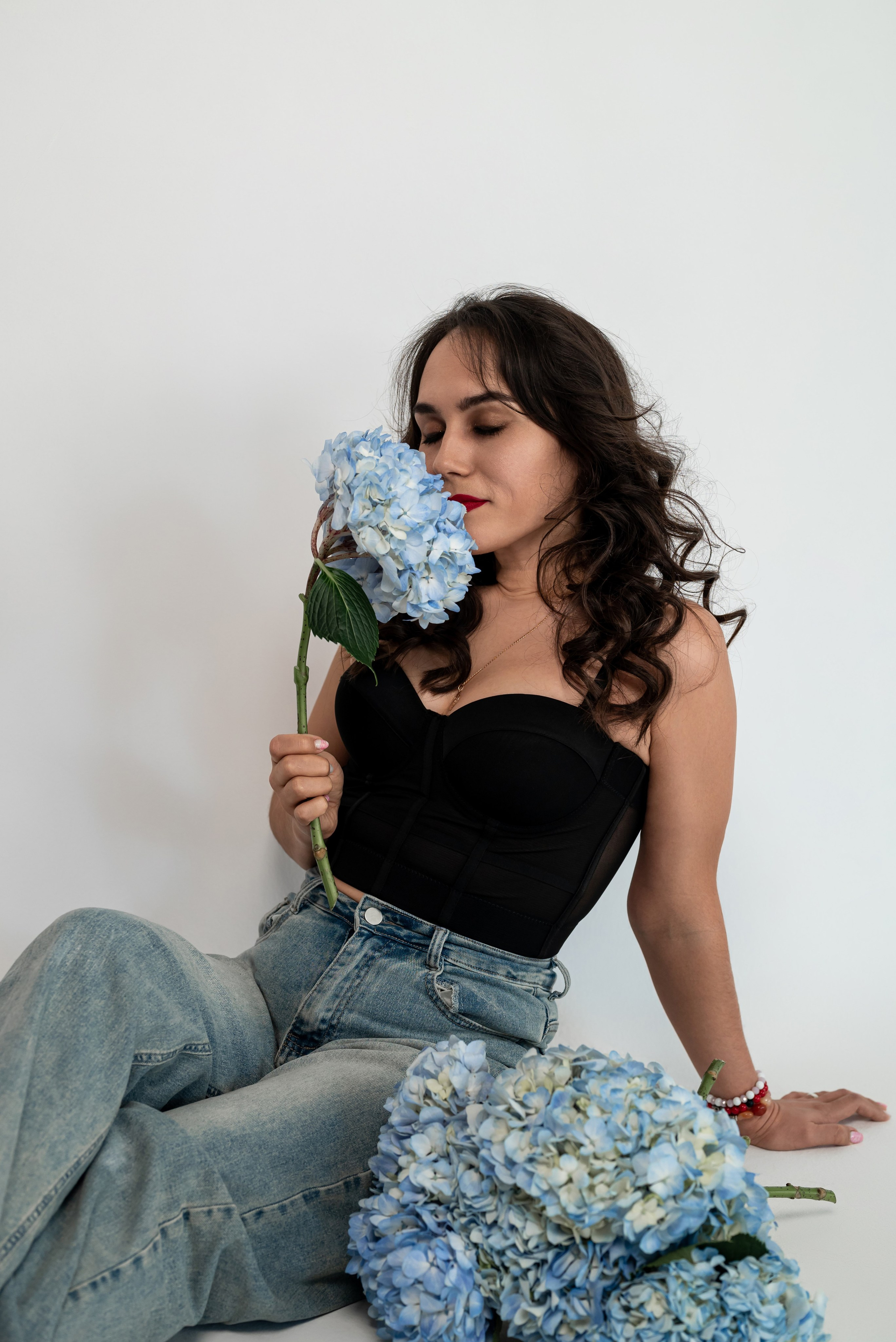 Фотопроект с голубыми гортензиями. Фотограф в городе Салават