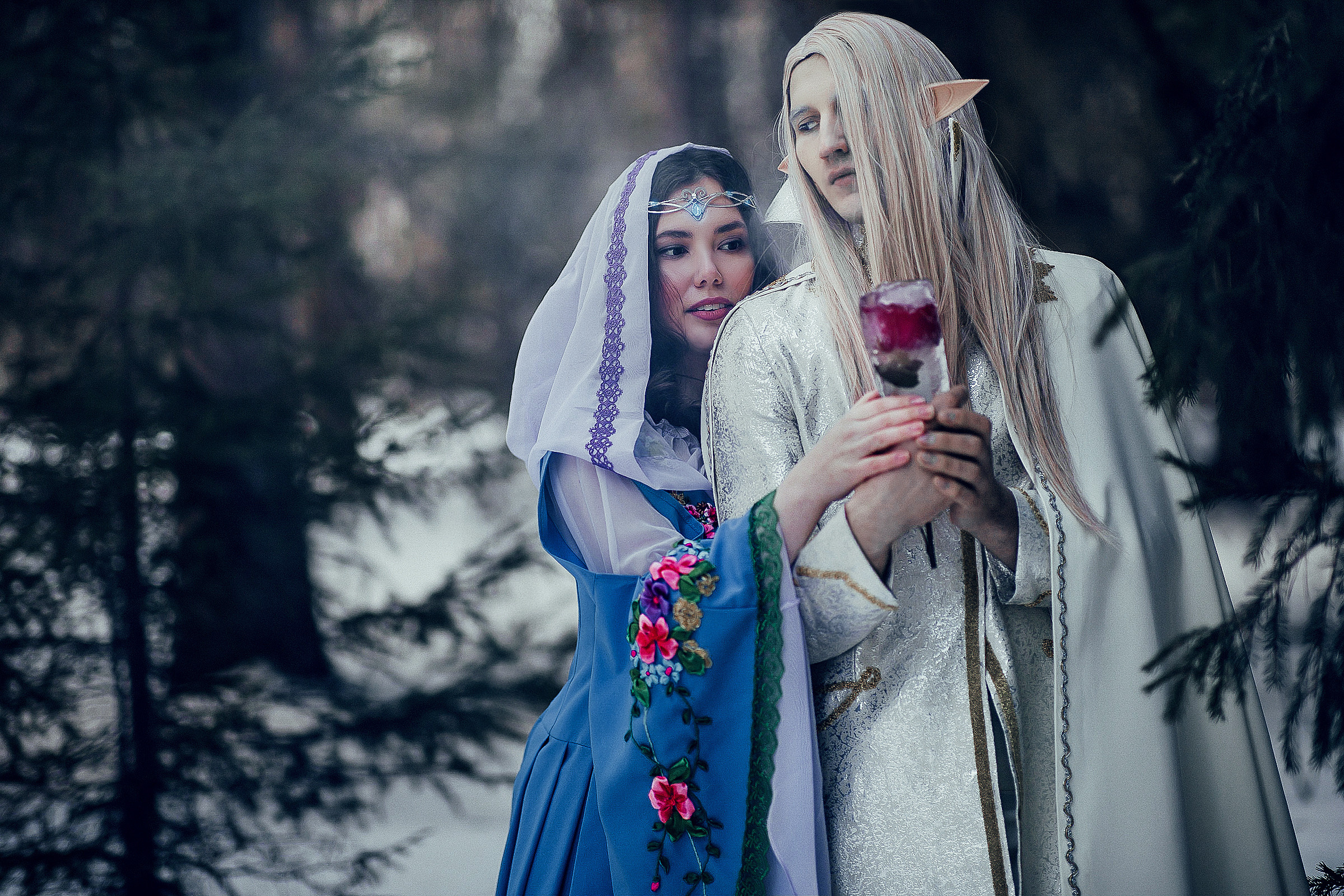 Роза во льду. Свадебный и портретный фотограф Алина Иванова. Екатеринбург-Москва