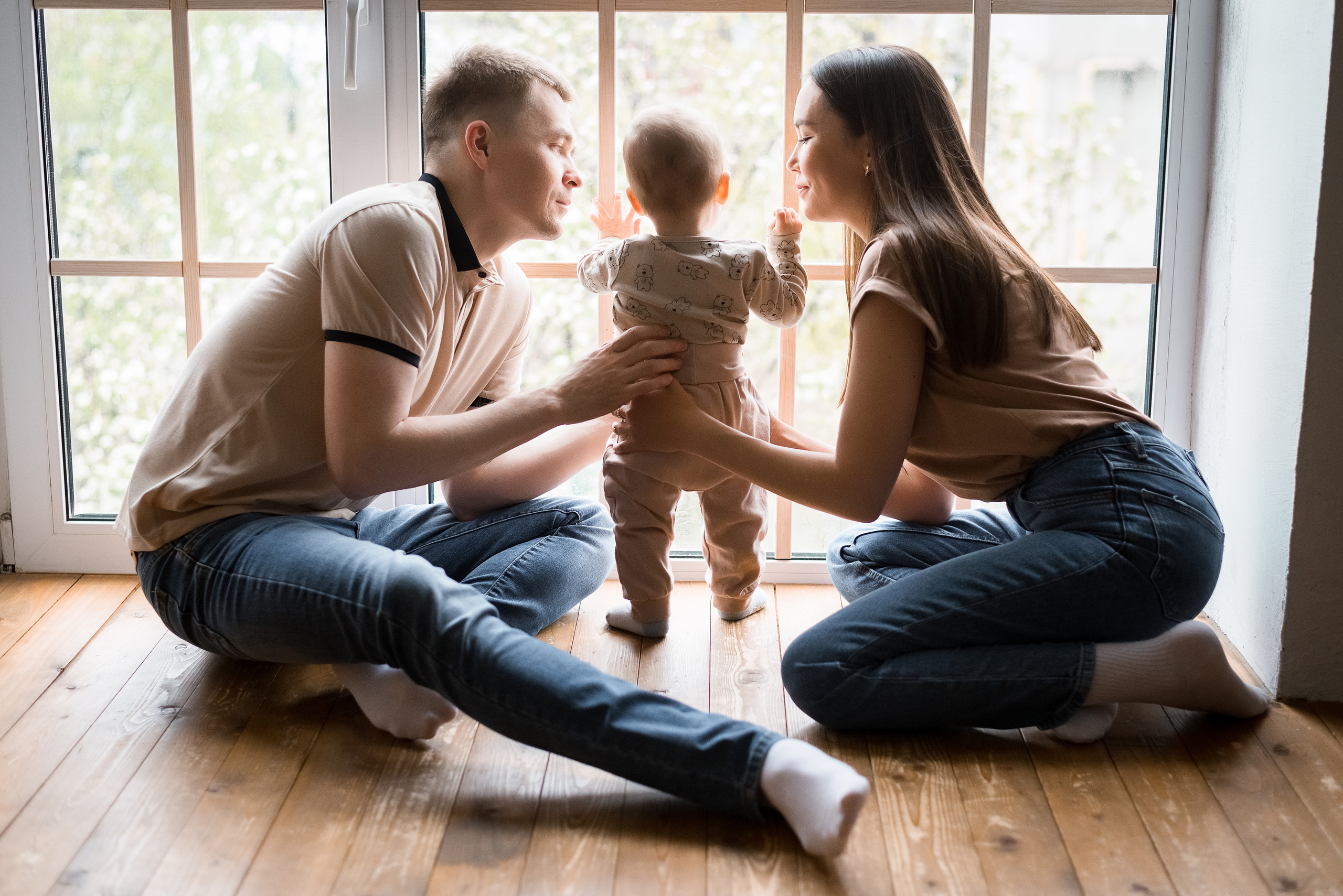 Семейная съемка в студии папа мама и малыш. Детский и семейный фотограф в Йошкар-Оле Светлана Кропочева