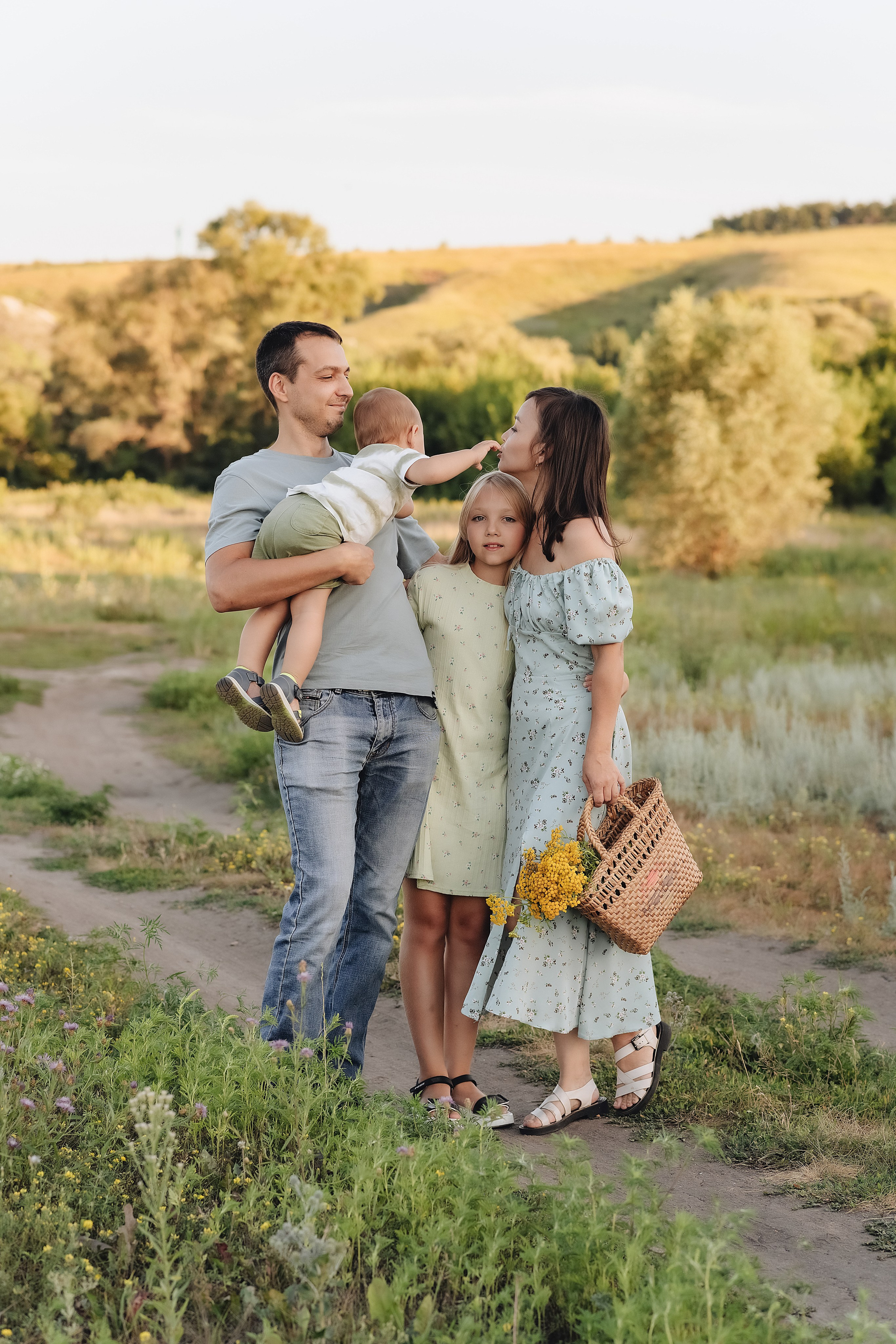 Семейная съемка на закате. Фотограф Карина Шмулёва. Воронеж и область