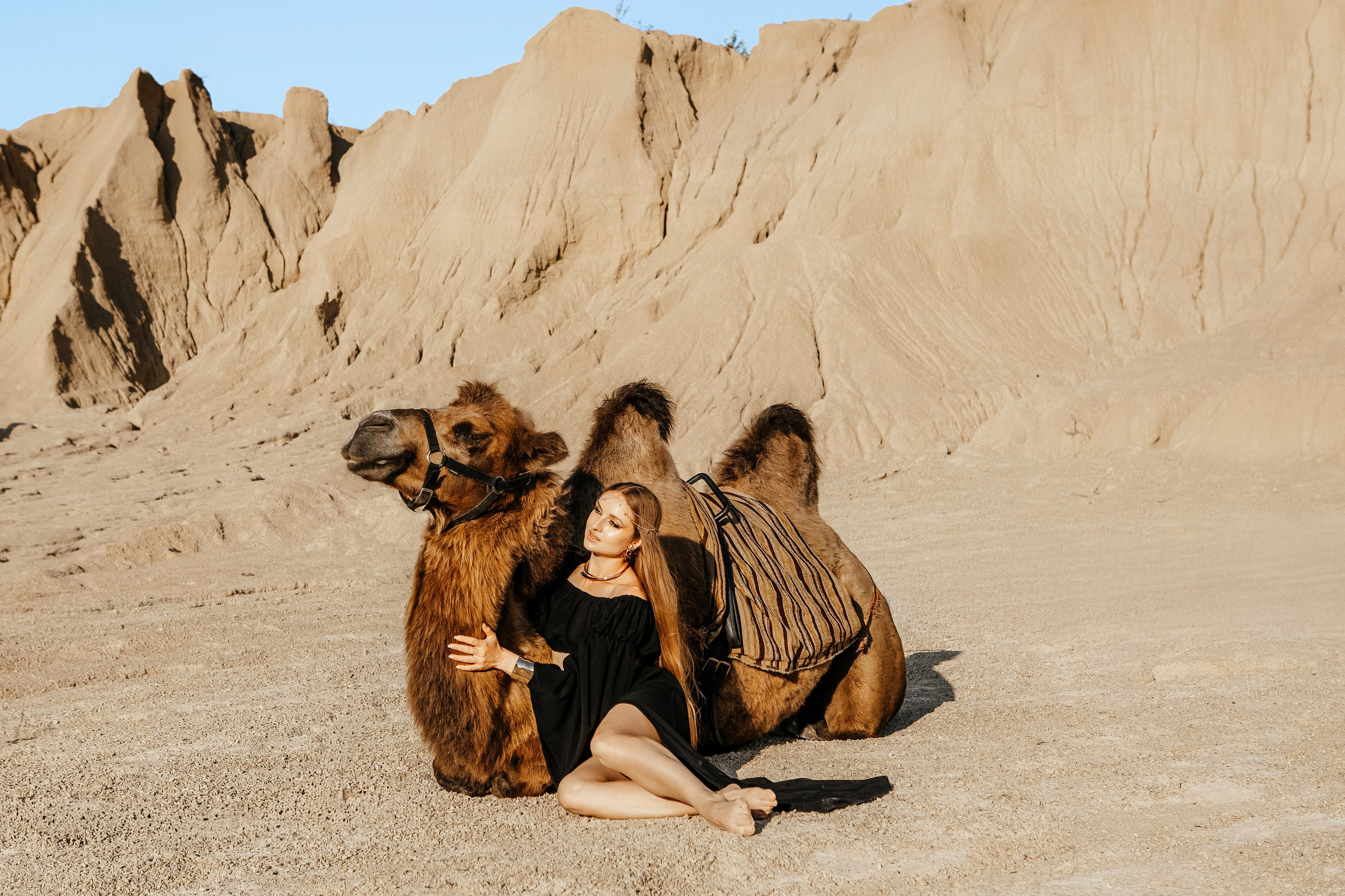 Девушки с верблюдом. Elena Sova — семейный и женский фотограф в Санкт-Петербурге
