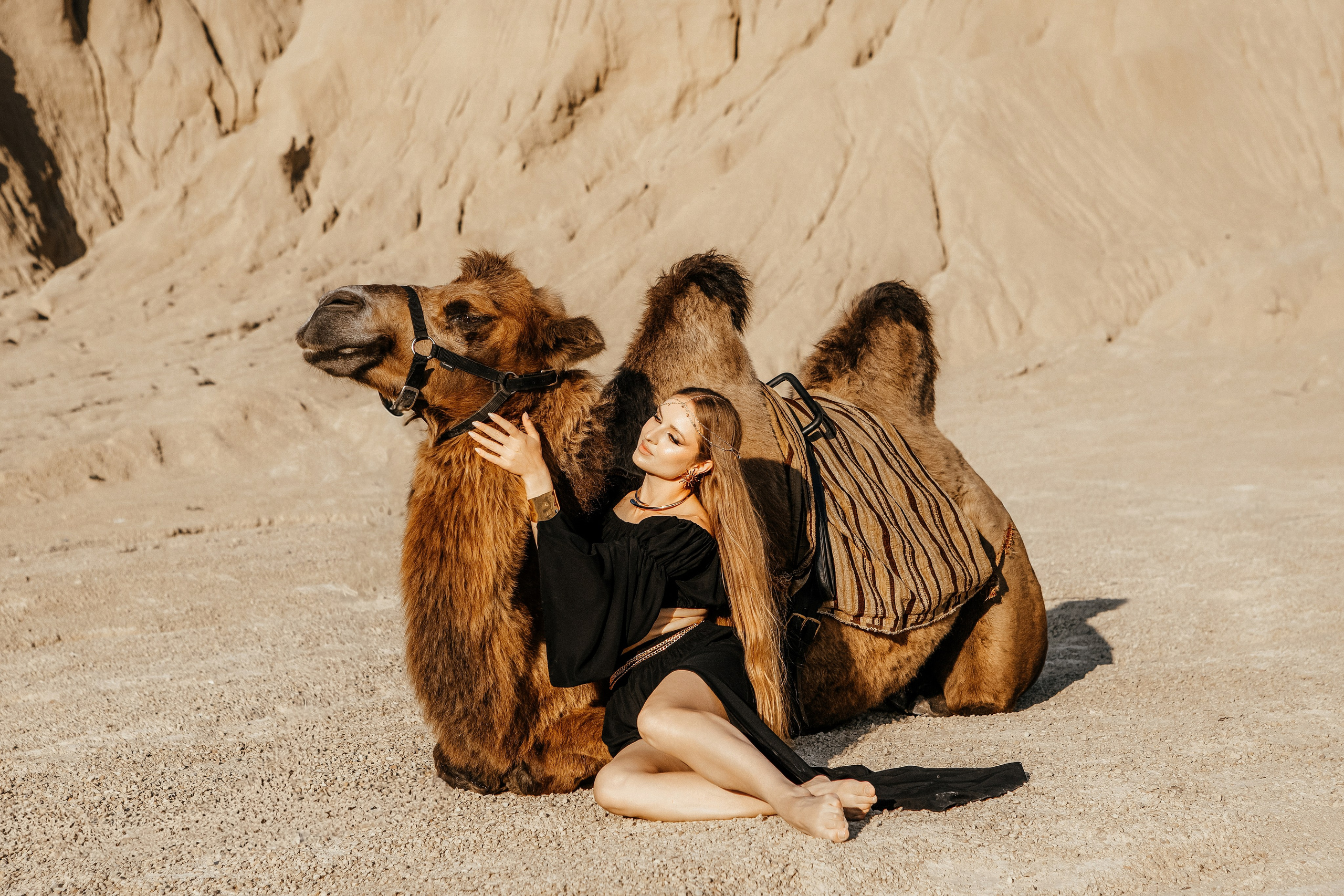 Девушки с верблюдом. Elena Sova — семейный и женский фотограф в Санкт-Петербурге
