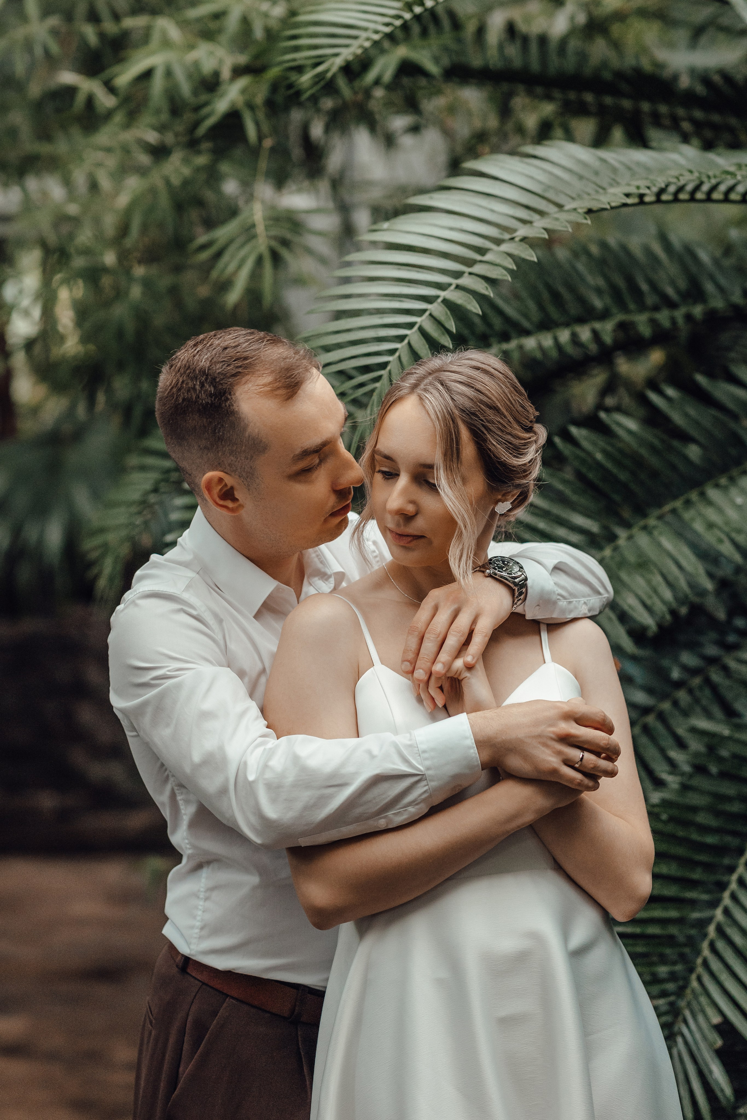 Свадебная фотосессия в оранжерее в Москве