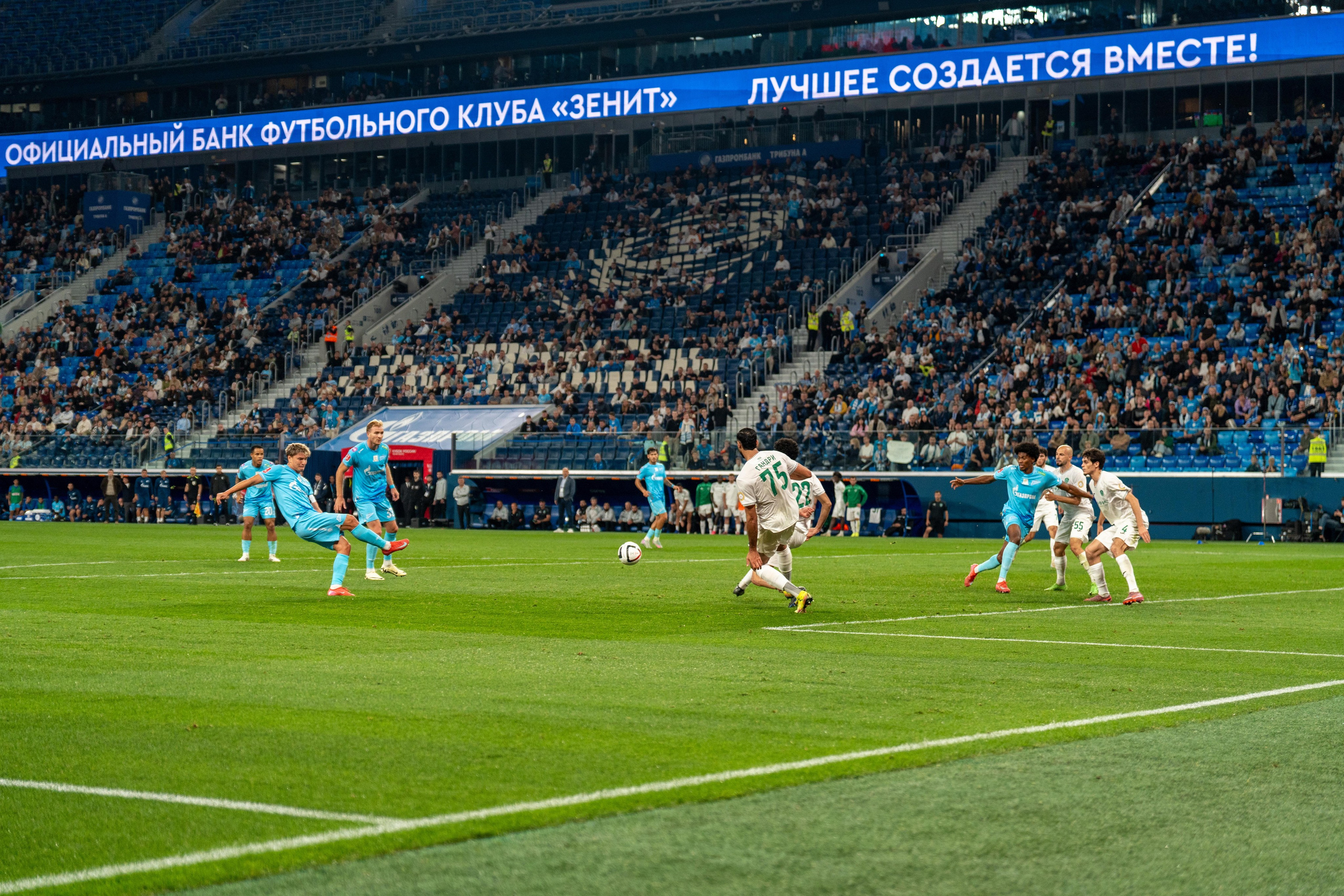 Зенит — Ахмат на Газпром Арене, спортивный фотограф Санкт-Петербург