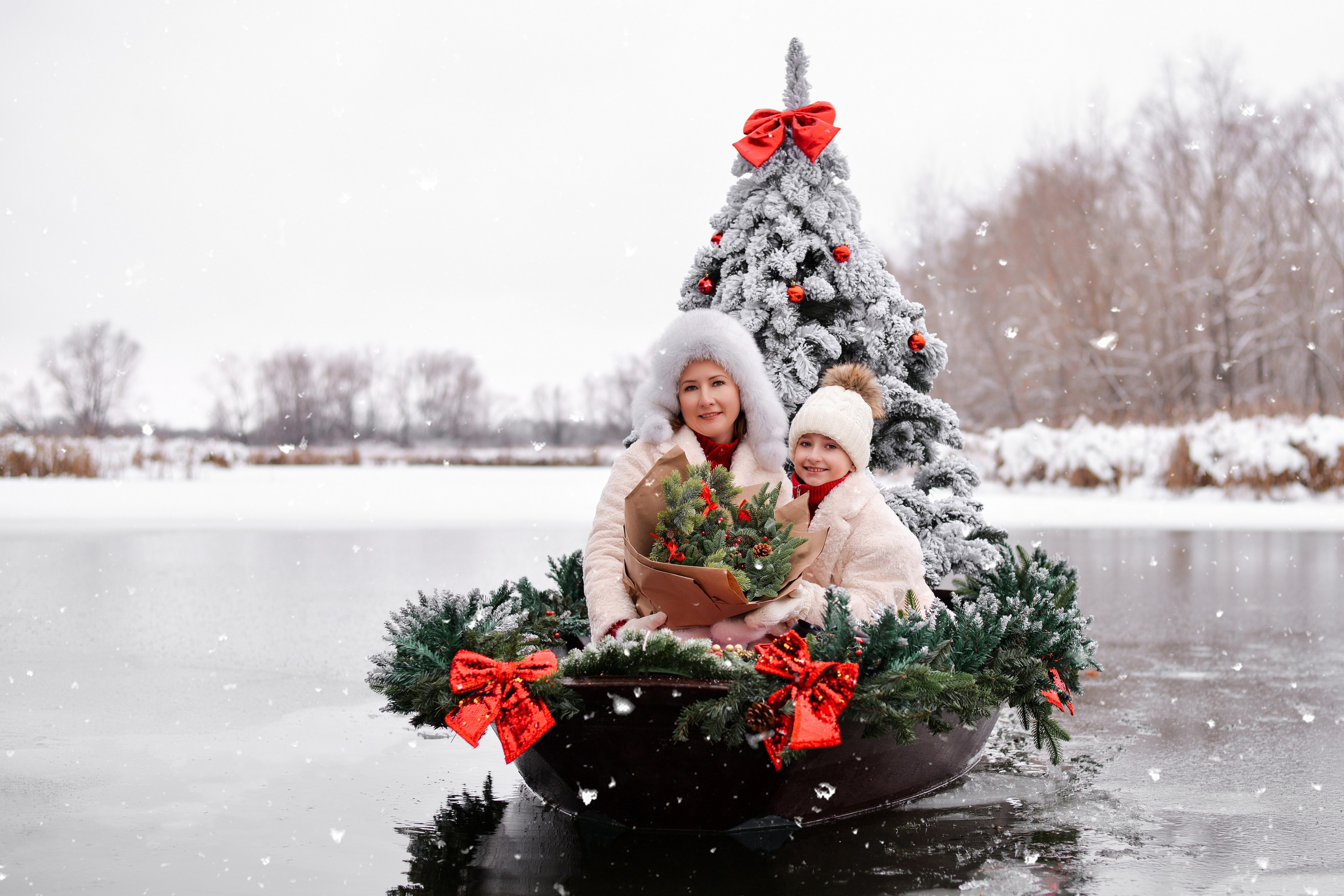 Рождественская лодка. Коммерческий фотограф Сызрани
