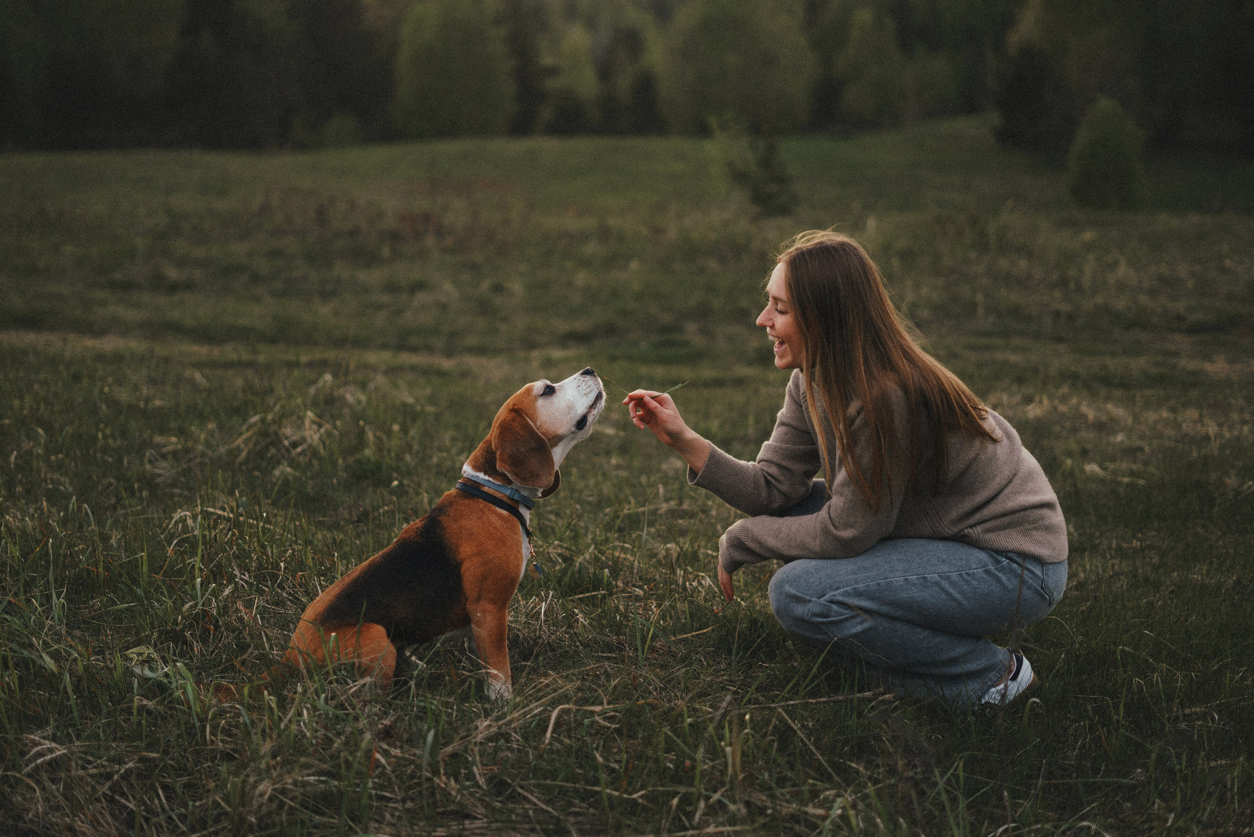 Юля и Зайфер. Фотограф анималист Осипчикова Мария