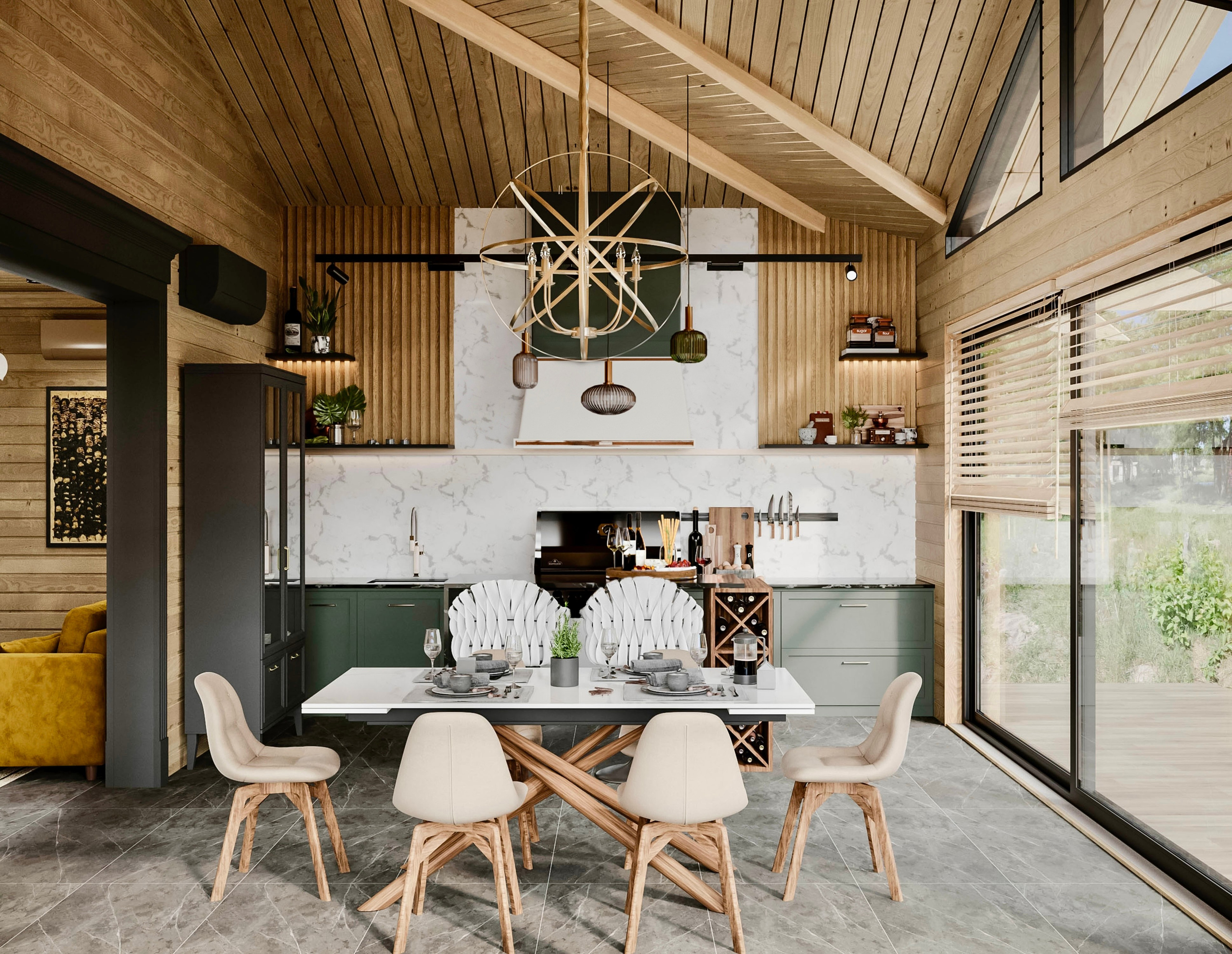 Банный комплекс в КП «Киварин ручей». Дизайнер интерьера в Санкт-Петербурге Ольга Рытаровская