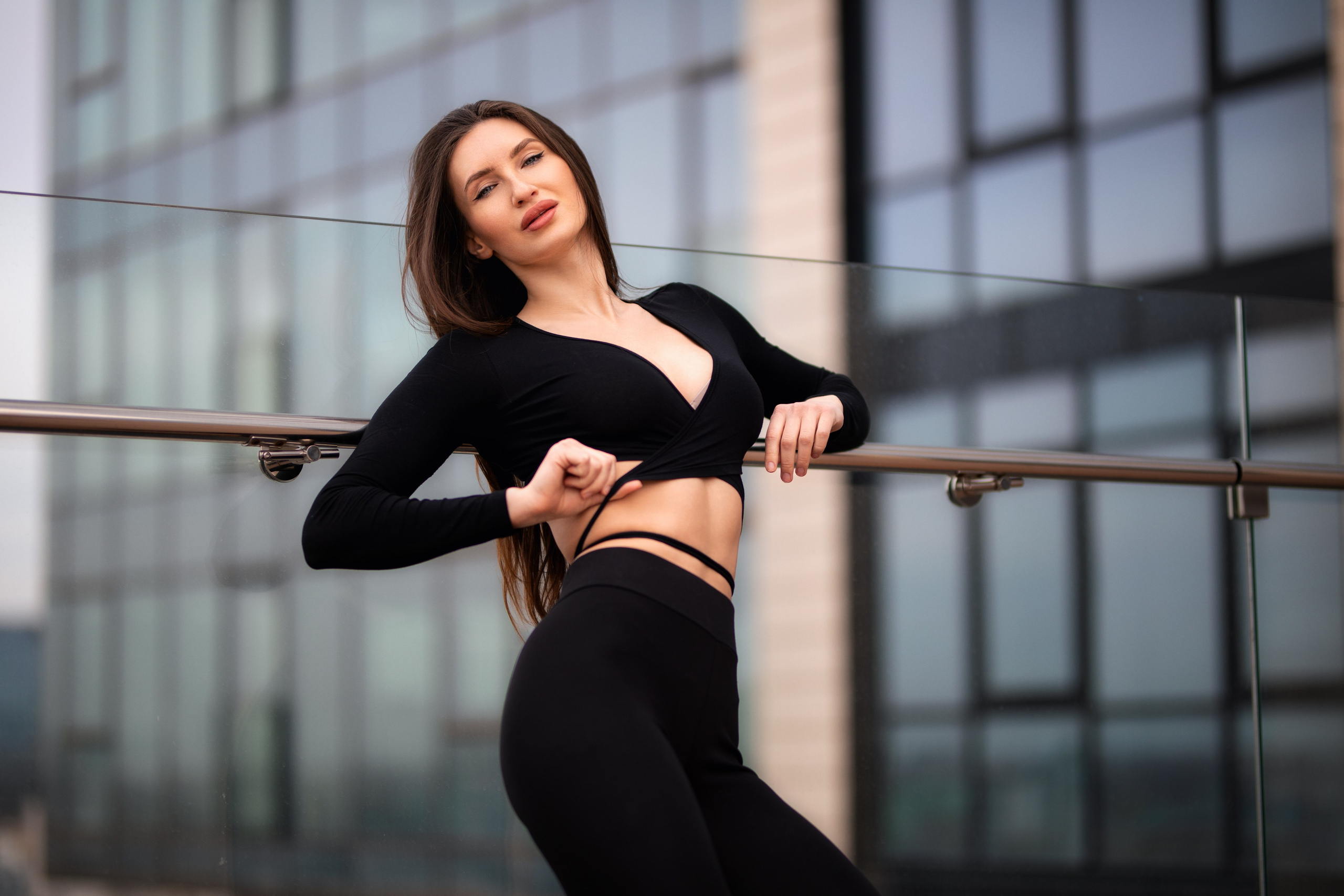 Фотосет с Викторией на крыше бизнес-центра в формате для «себя»