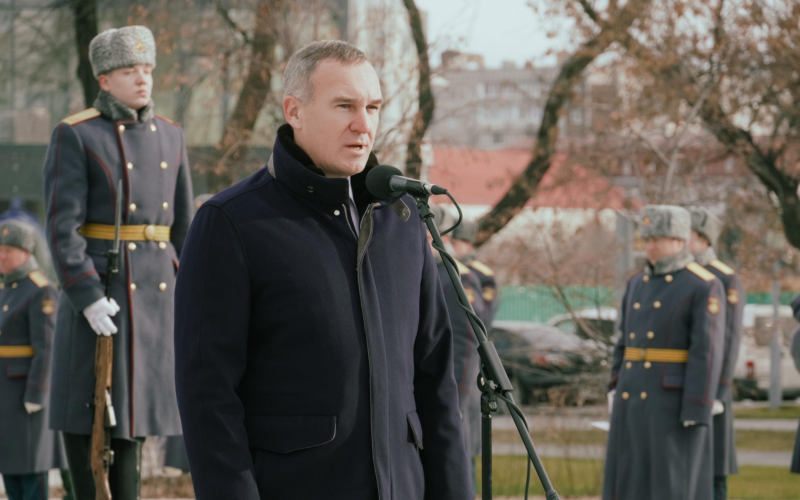 Открытие стелы «Город трудовой доблести» в Тюмени