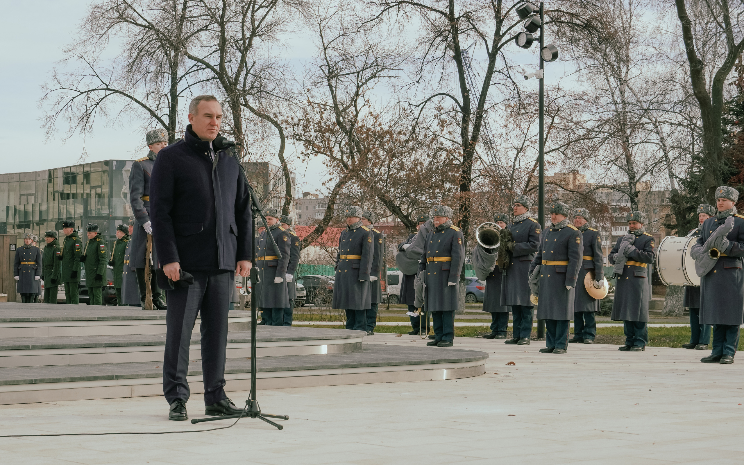 Открытие стелы «Город трудовой доблести» в Тюмени
