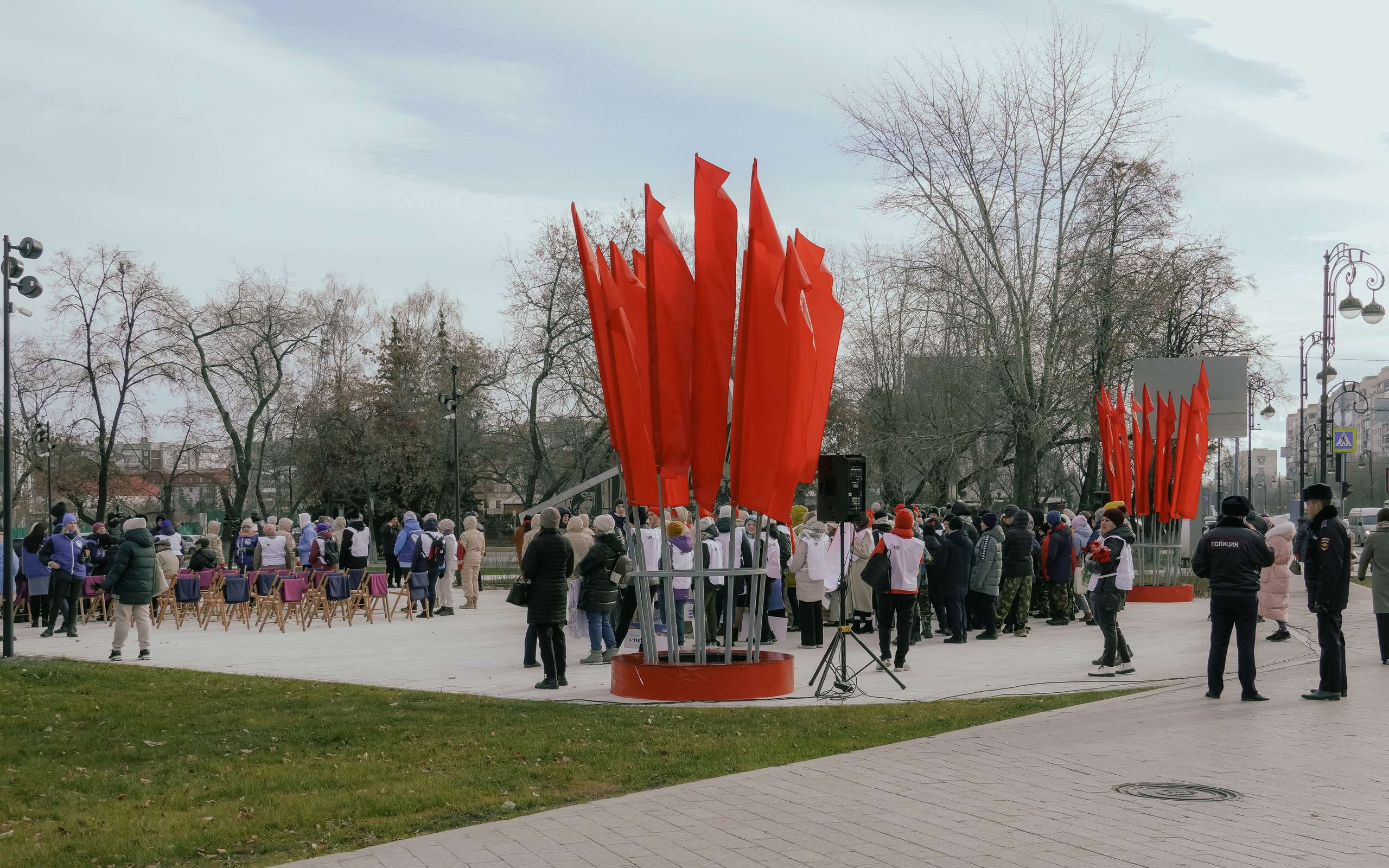 Открытие стелы «Город трудовой доблести» в Тюмени