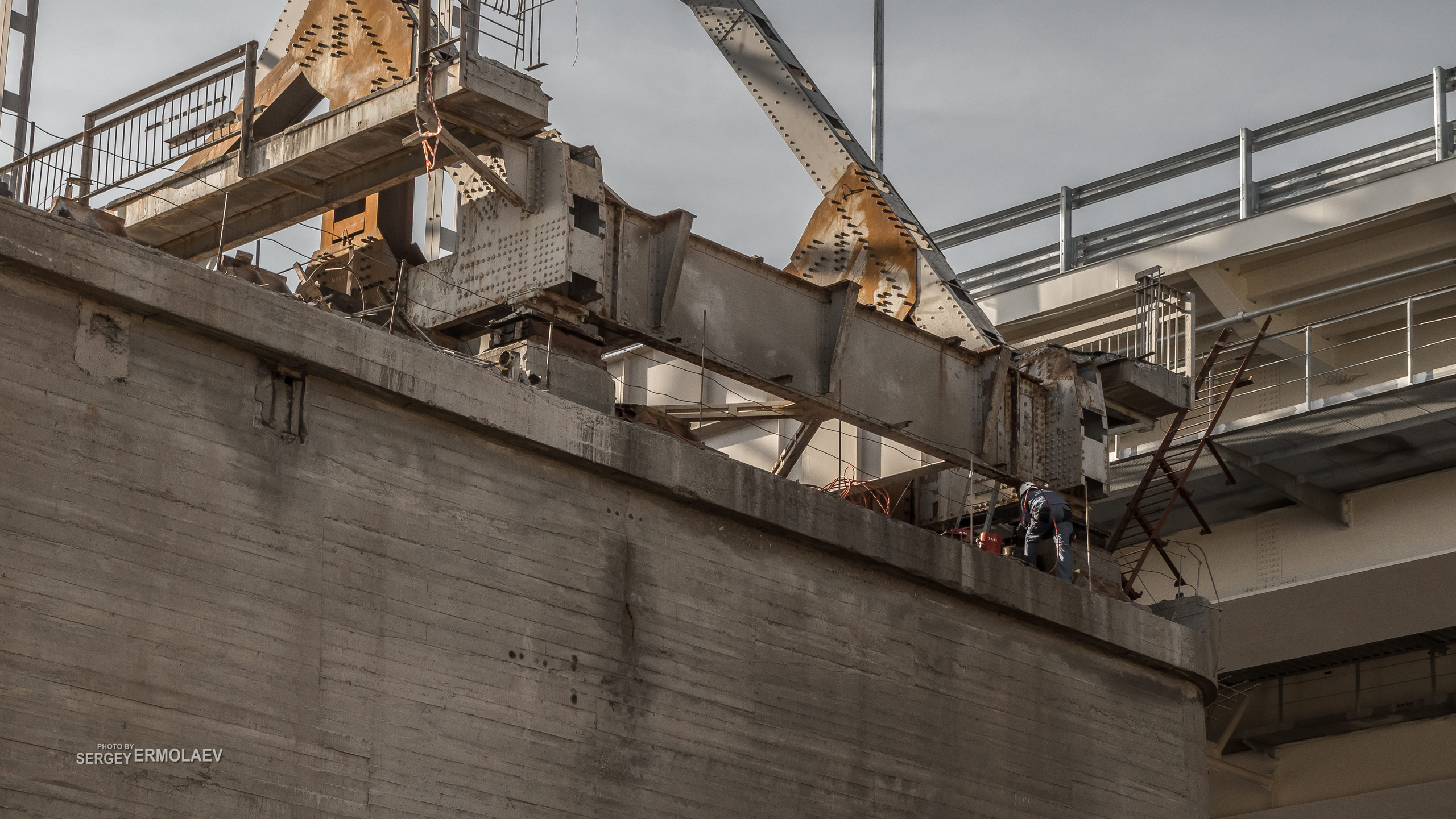 Демонтаж Совмещённого моста