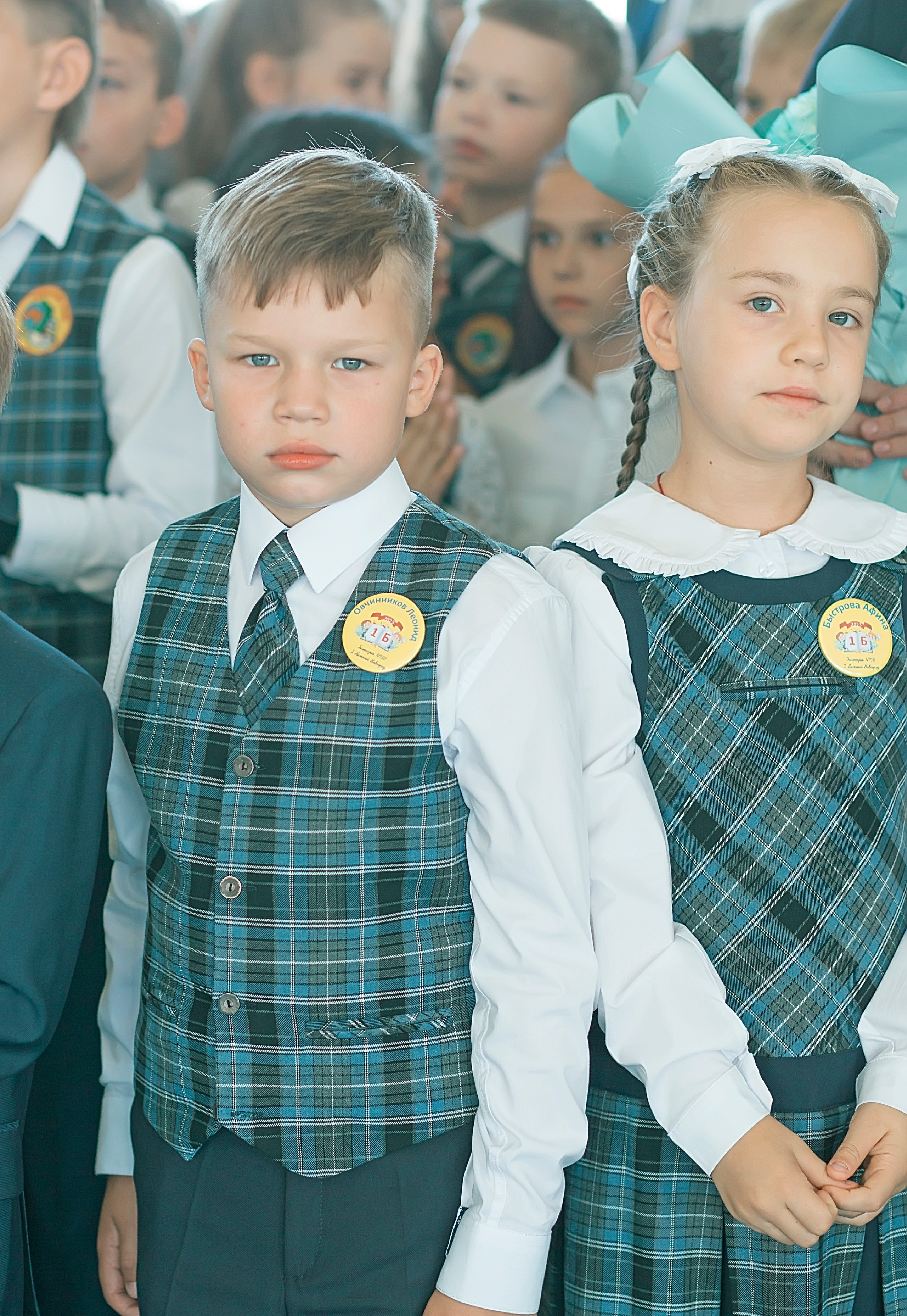 Первый класс линейка, в классе, портреты. Семейный и детский фотограф в Нижнем Новгороде