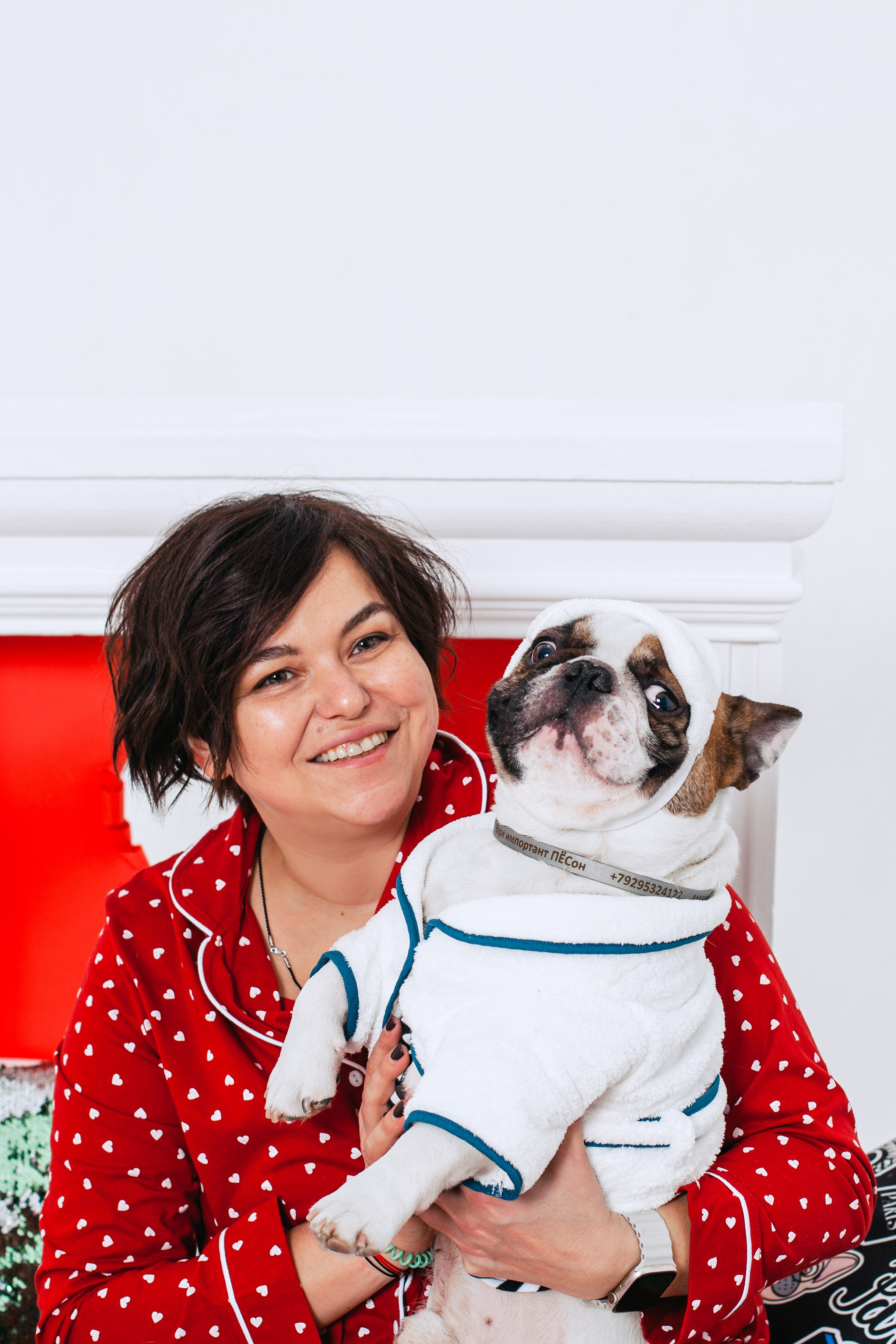 Пижамная вечеринка французских бульдогов и их хозяев. Фотограф-анималист Татьяна Степанова