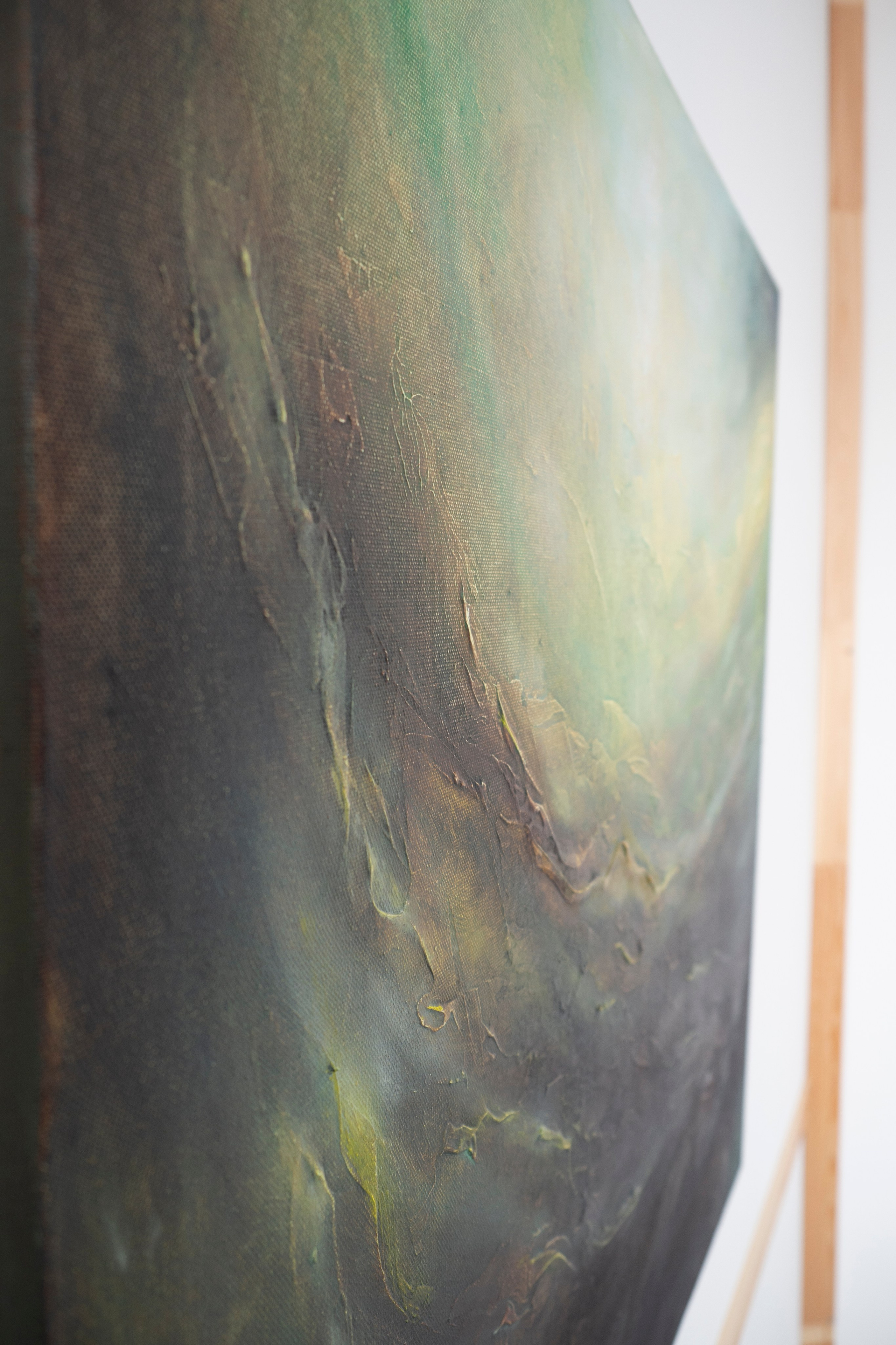 Abstract painting capturing a tranquil and otherworldly scene. Pavel Korshun — Contemporary painter. Original abstract painting