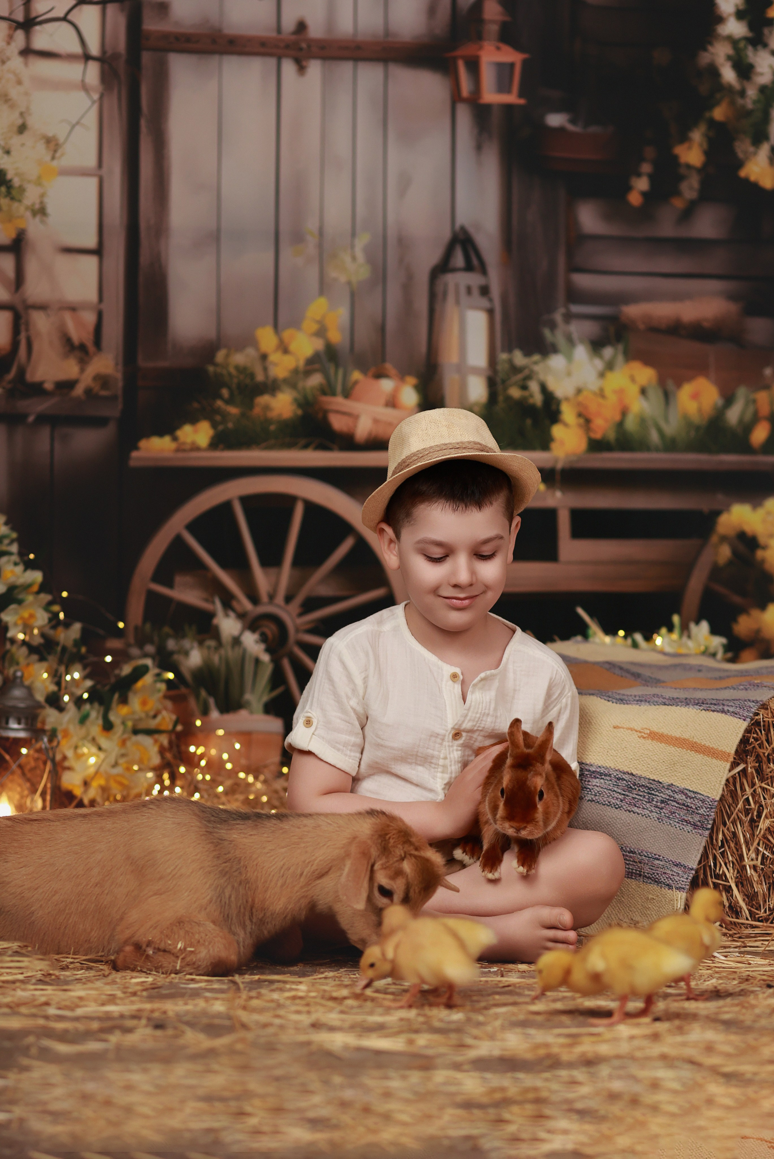 «Светлая Пасха» с утятами. Детский семейный фотограф Краснодар