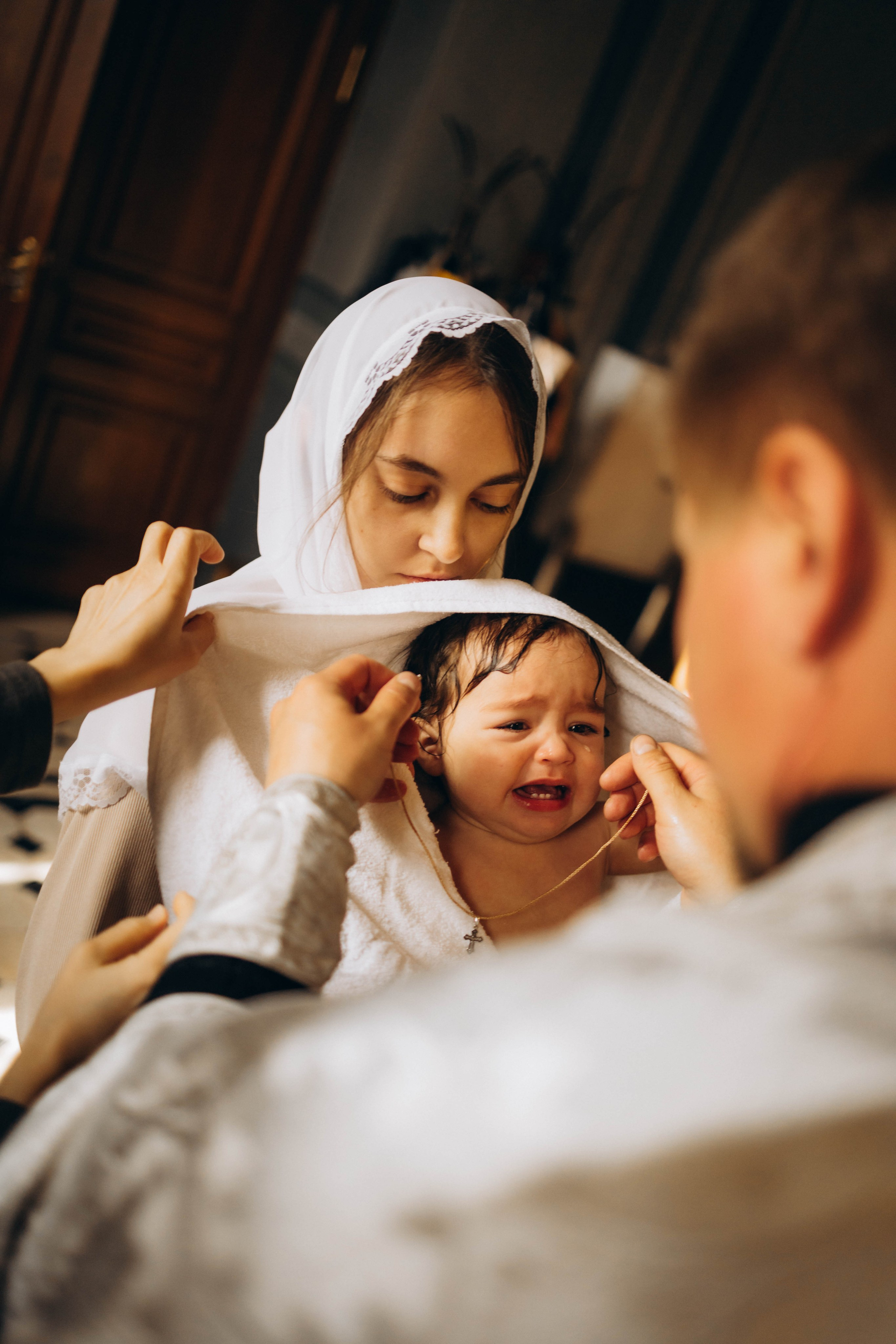 Таинство крещения Мирры. Динара Федорова семейный фотограф