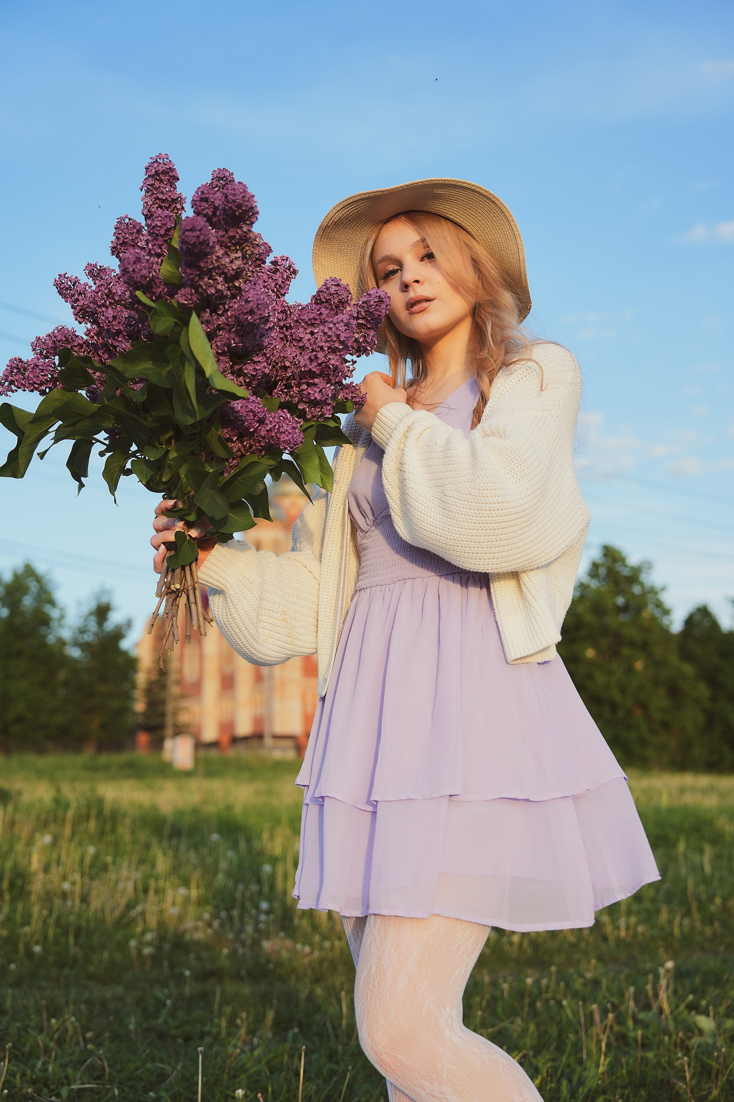 Съемка Кати в поле. Фотограф Светлана Боровикова в Домодедове