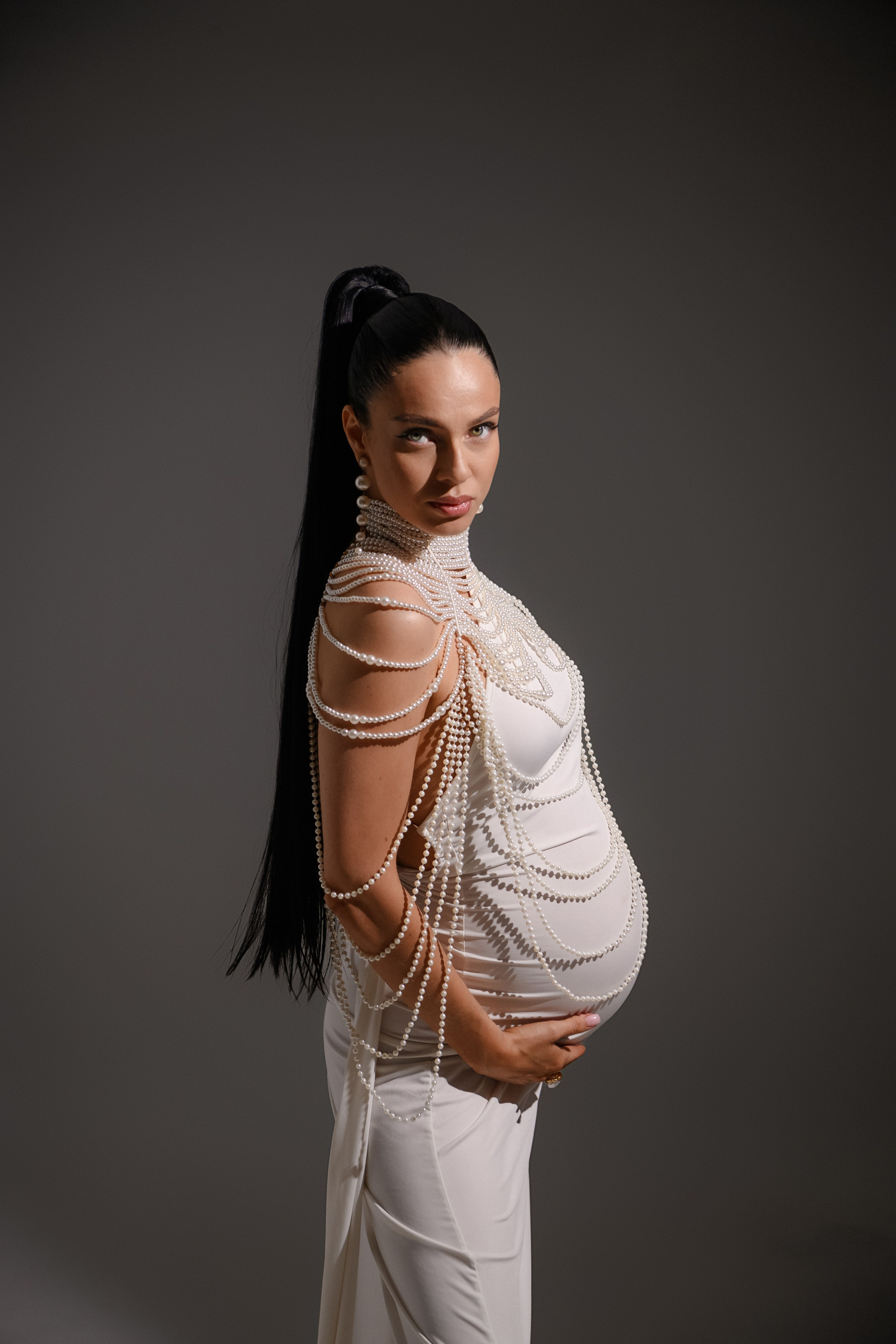 Белое платье+ жемчуг. Фотограф Анна Качан