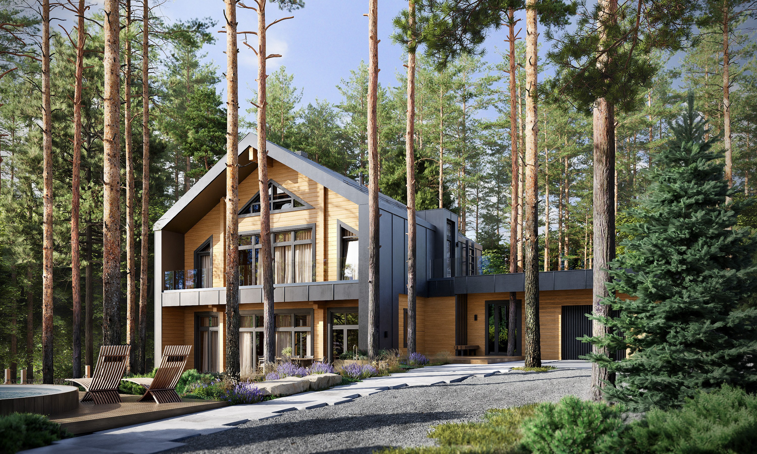 3D визуализация дома в с. Тимирязевское Томской области. 3D визуализация/ Юлия Будник