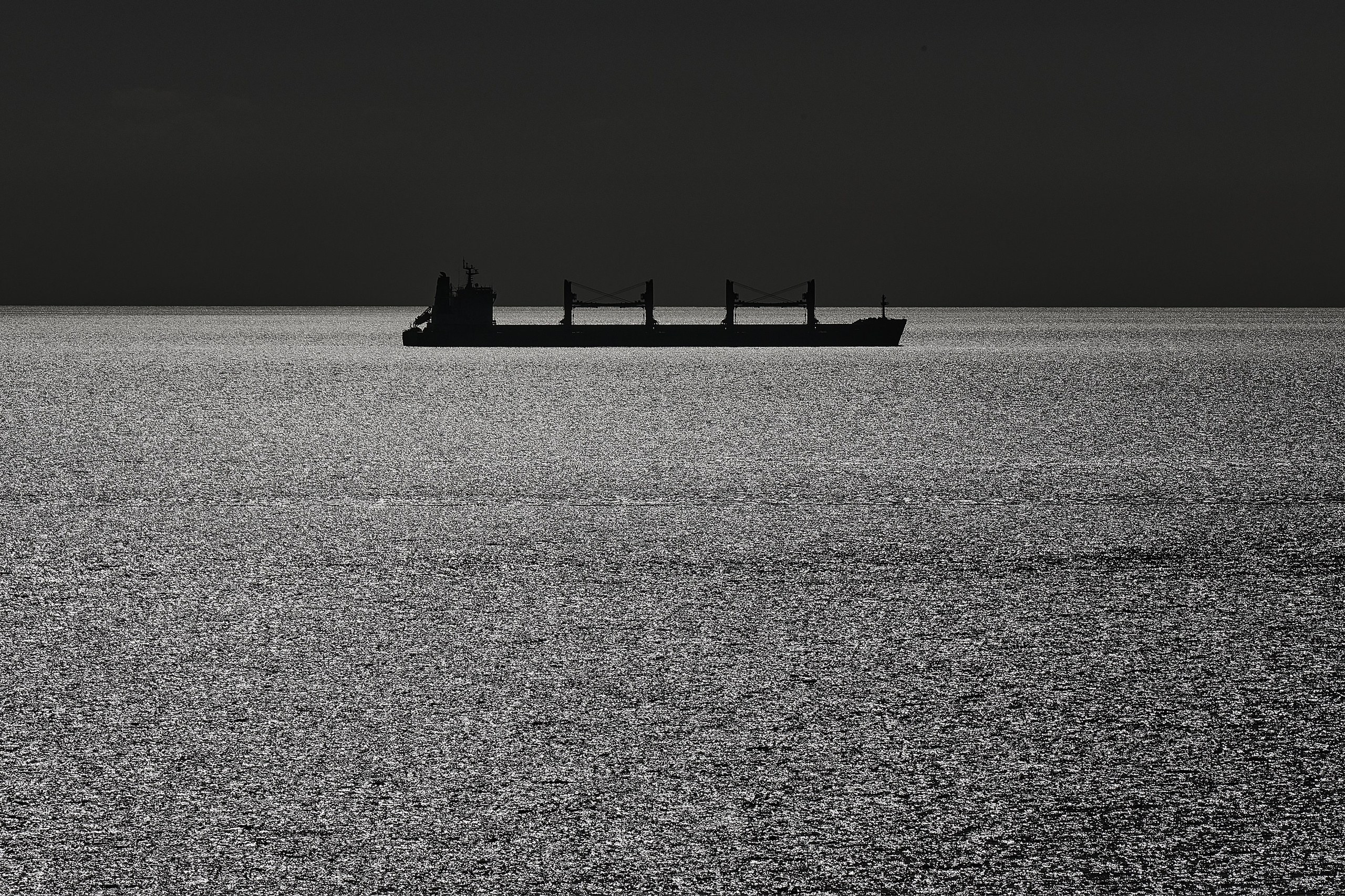 Судно, океан, море, чб, черно-белое фото