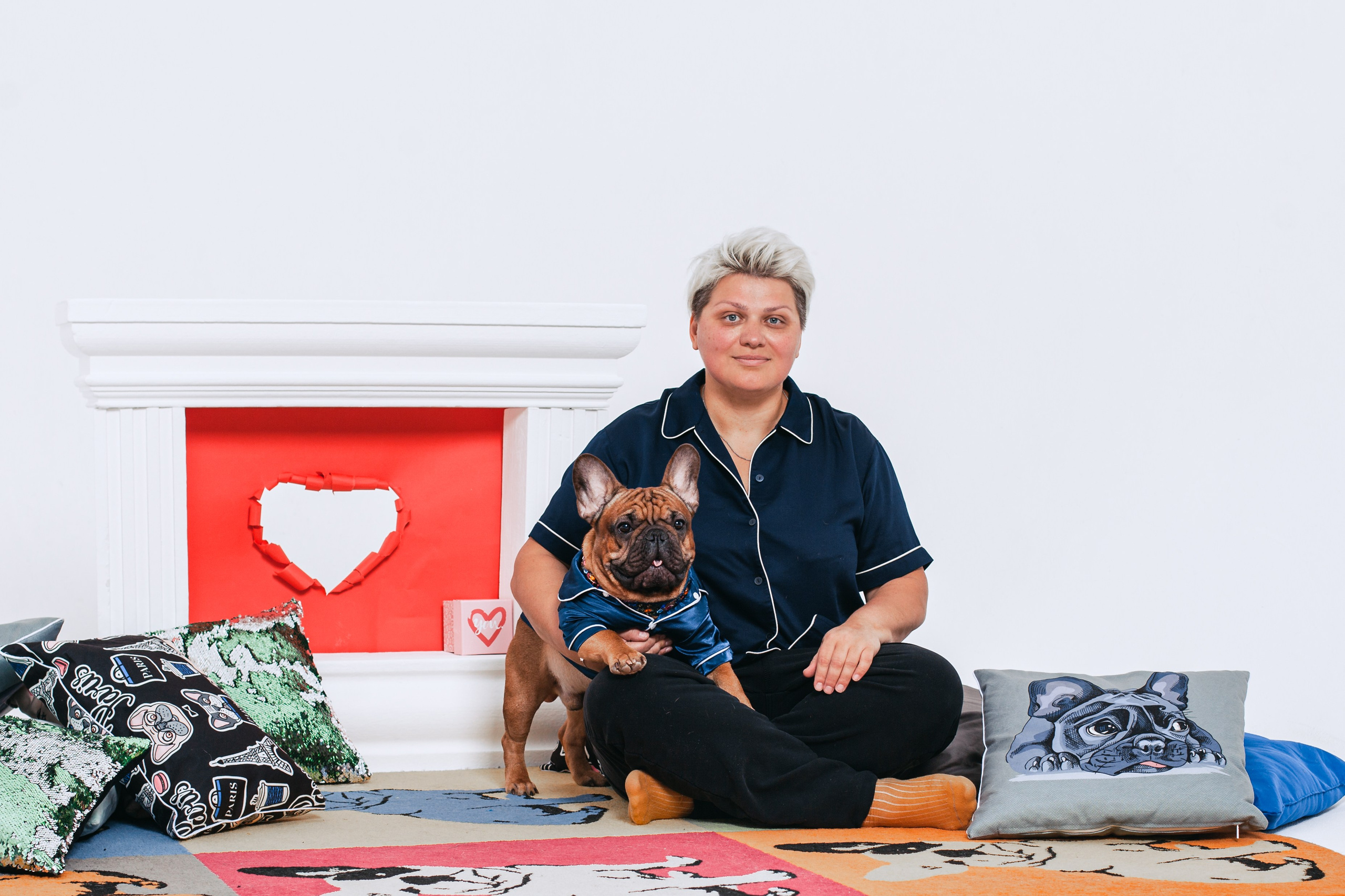 Пижамная вечеринка французских бульдогов и их хозяев. Фотограф-анималист Татьяна Степанова