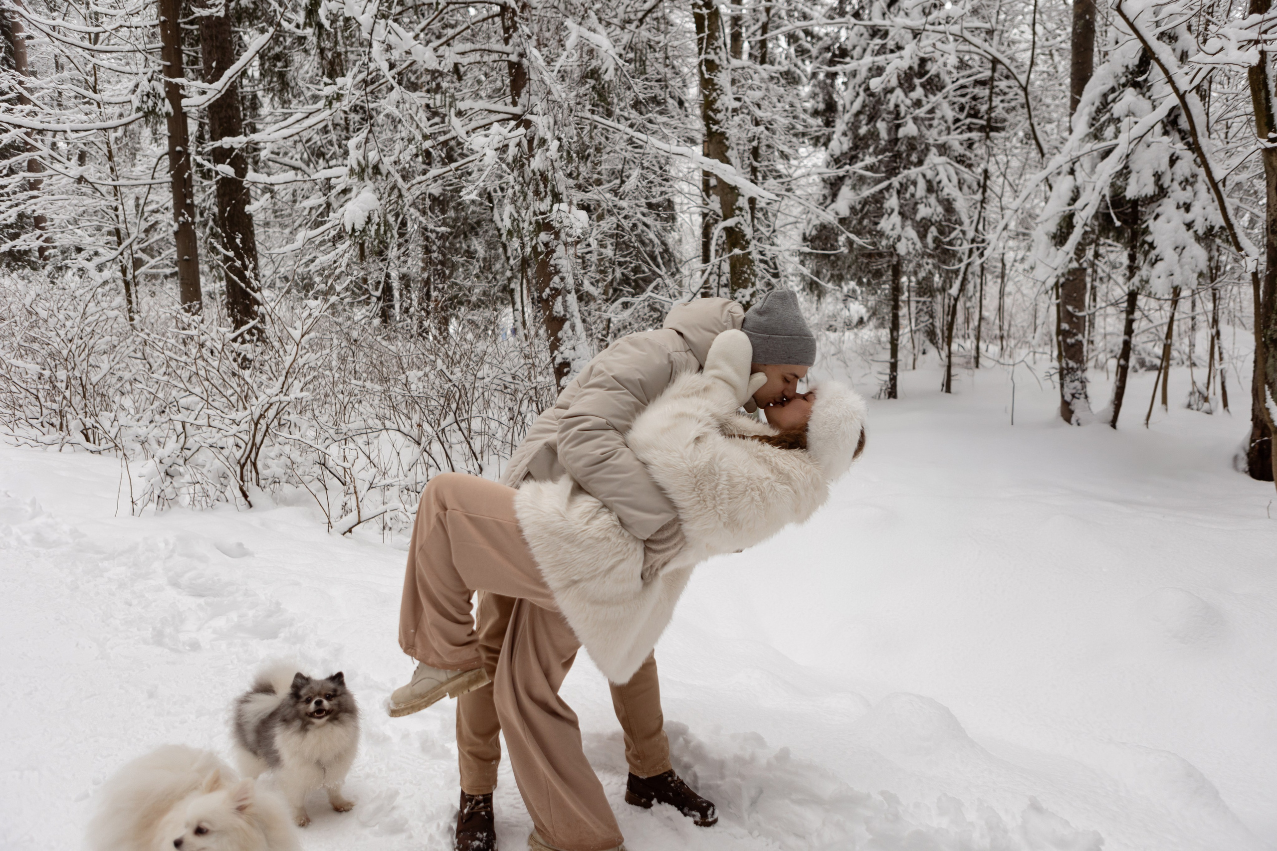 Новогодняя фотосессия с собачками в шуваловском парке. Свадебный фотограф в СПБ | Санкт-Петербурге Анастасия Рахимгулова