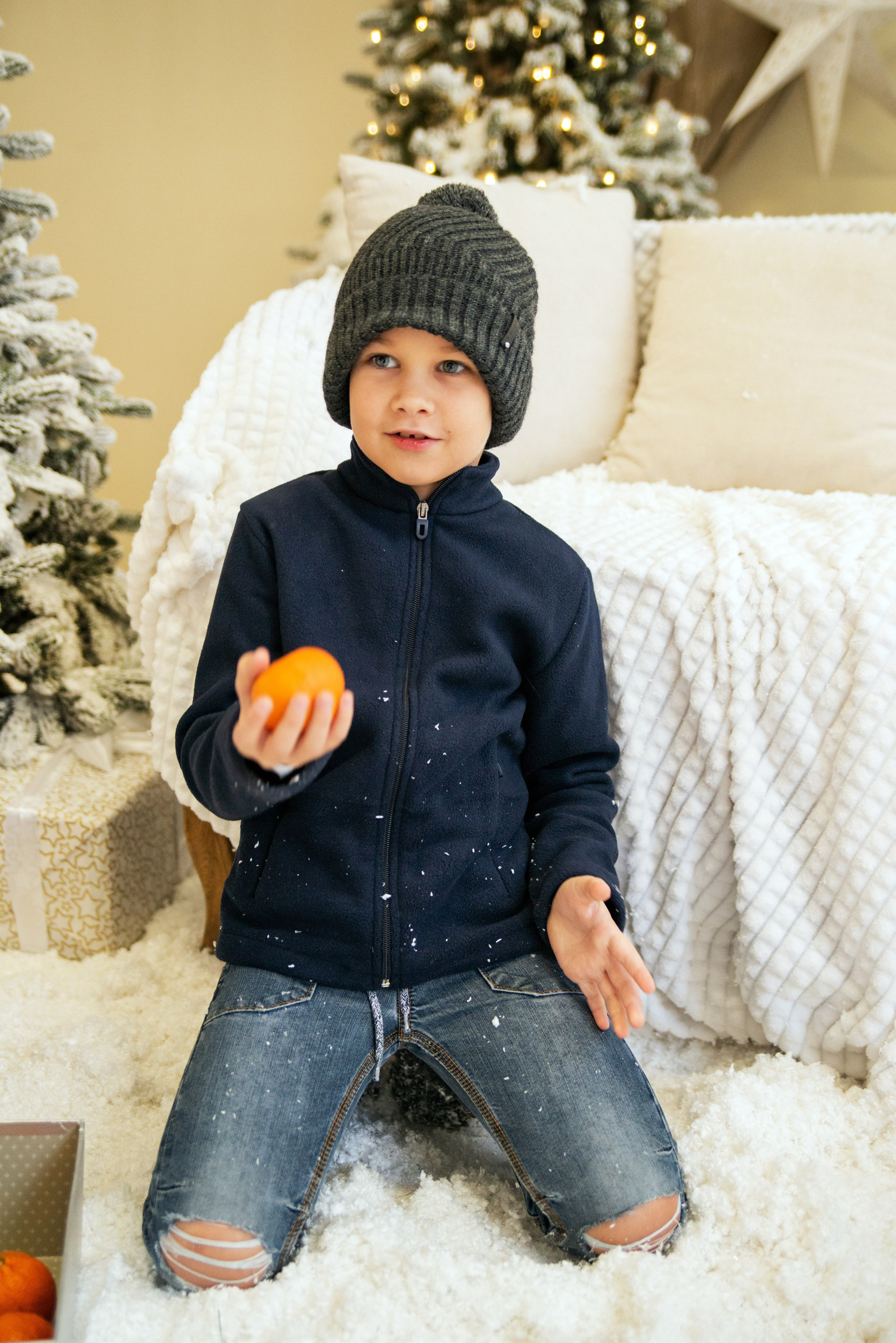 Дети в снежной студии. Фотограф и дизайнер в Москве Екатерина Лобачева