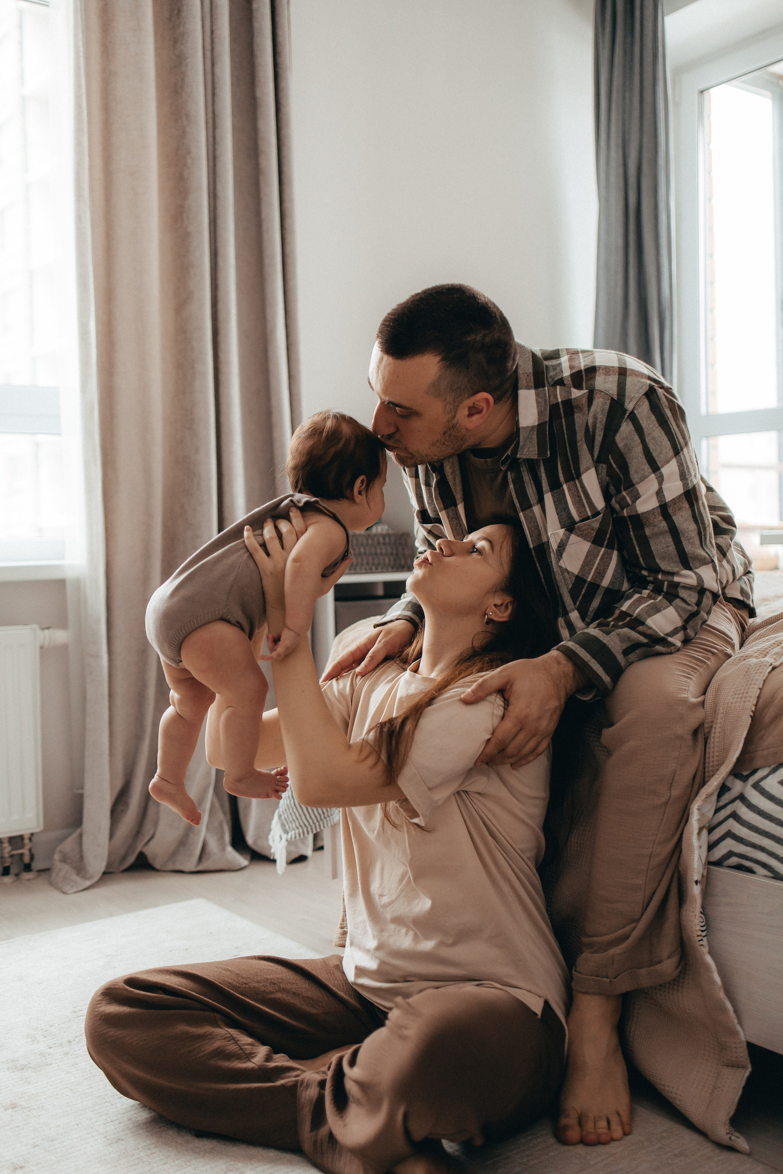 Семейная домашняя фотосессия с детьми. Семейный фотограф в Москве, Щелково, Фрязино _ Виктория Степанова