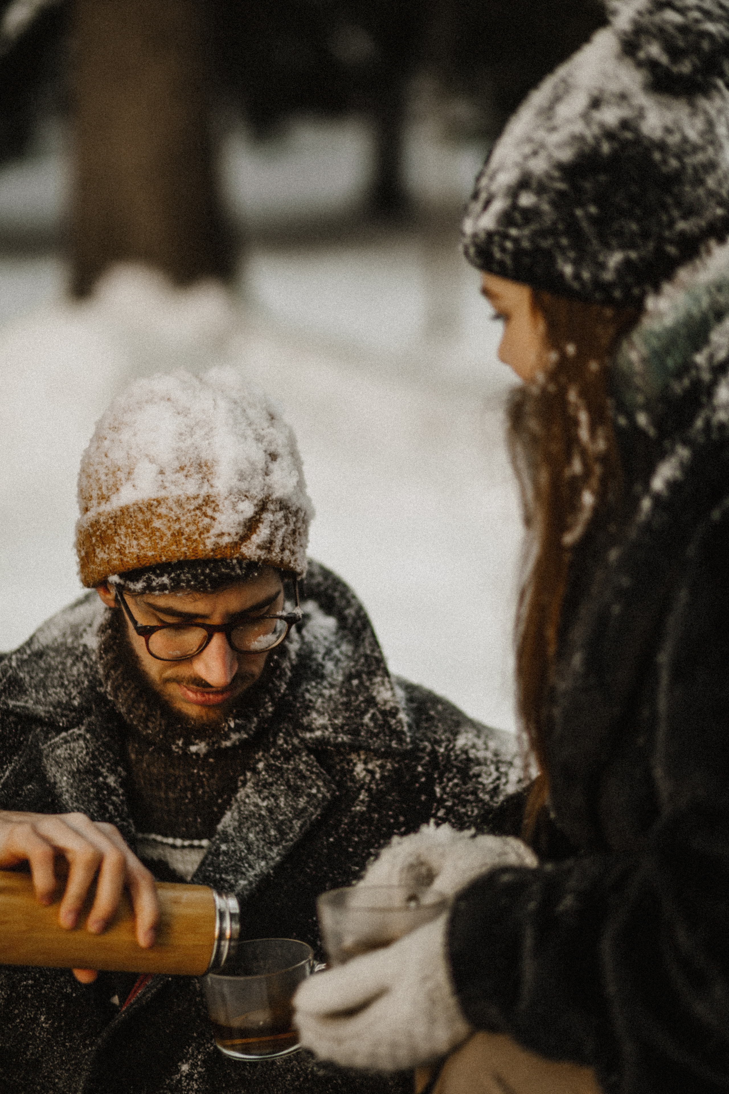 Снежная зимняя лавстори в лесу. Свадебный фотограф в Санкт-Петербурге Анастасия Селиванова