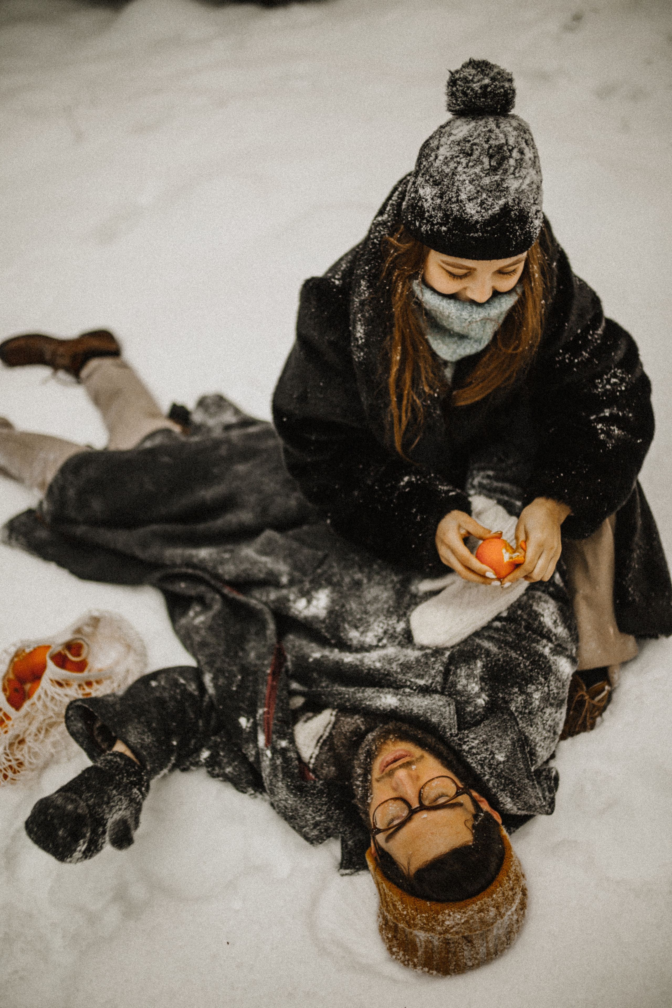 Снежная зимняя лавстори в лесу. Свадебный фотограф в Санкт-Петербурге Анастасия Селиванова