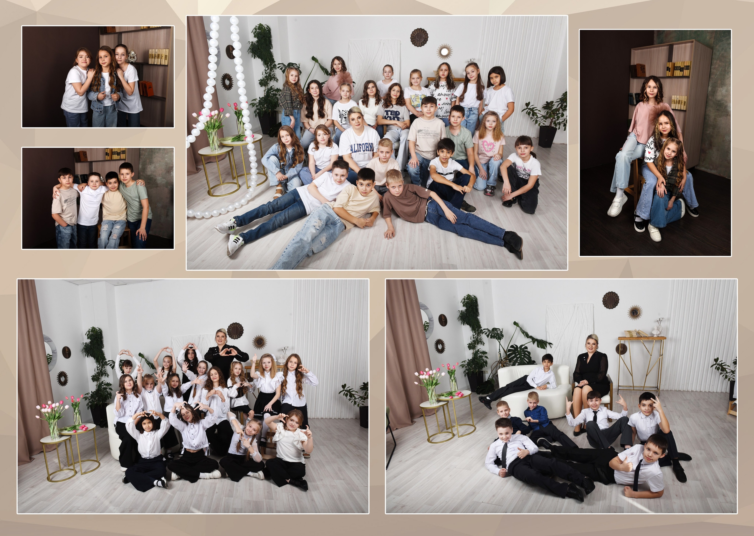 4, 9, 11 кл 3 разворота бежевый дизайн. Семейный, детский и школьный фотограф в Димитровграде Наумова Екатерина