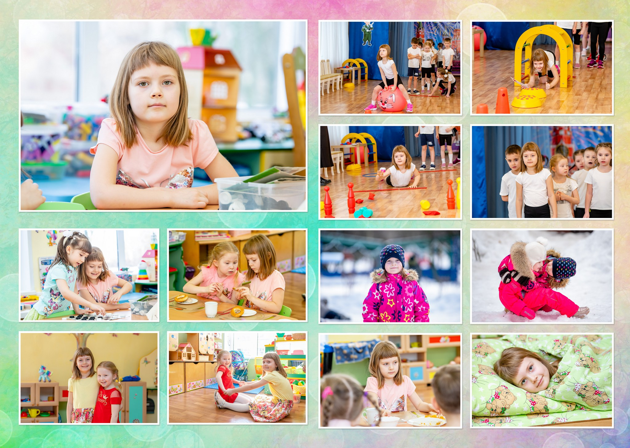 Альбом Стандарт А4 5 разворотов для детского сада. Профессиональная репортажная фотосъёмка, создание выпускных альбомов
