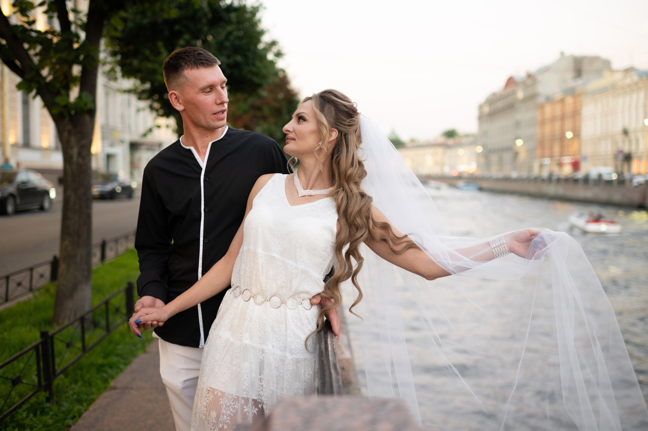 Екатерина и Андрей (свадебная фотосессия в вечернем Петербурге). Портретный, семейный и свадебный фотограф в Санкт-Петербурге и в Пушкине Ширяев Денис
