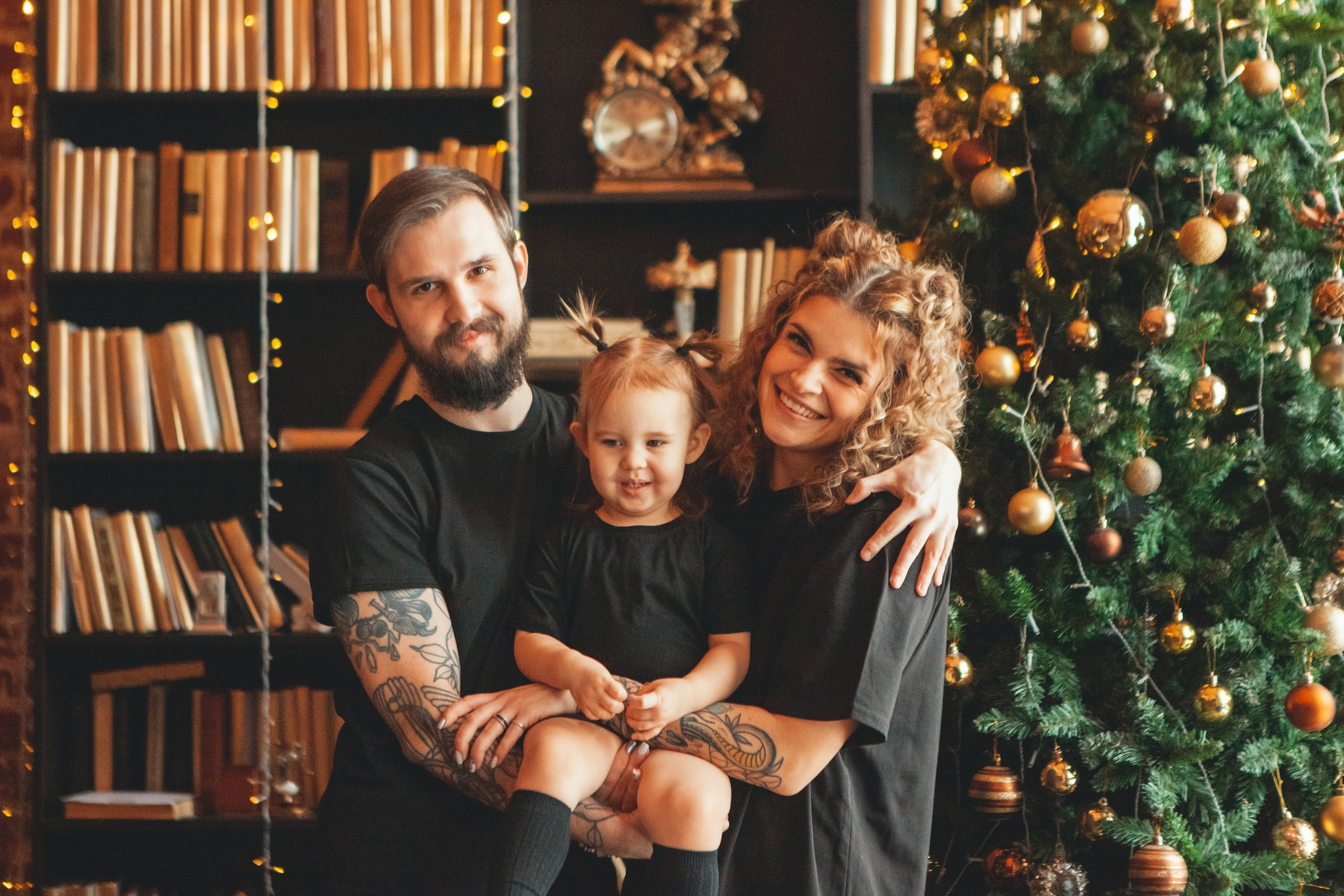 Новогодняя семейная фотосессия в студии. Фотограф Ольга Ефремова