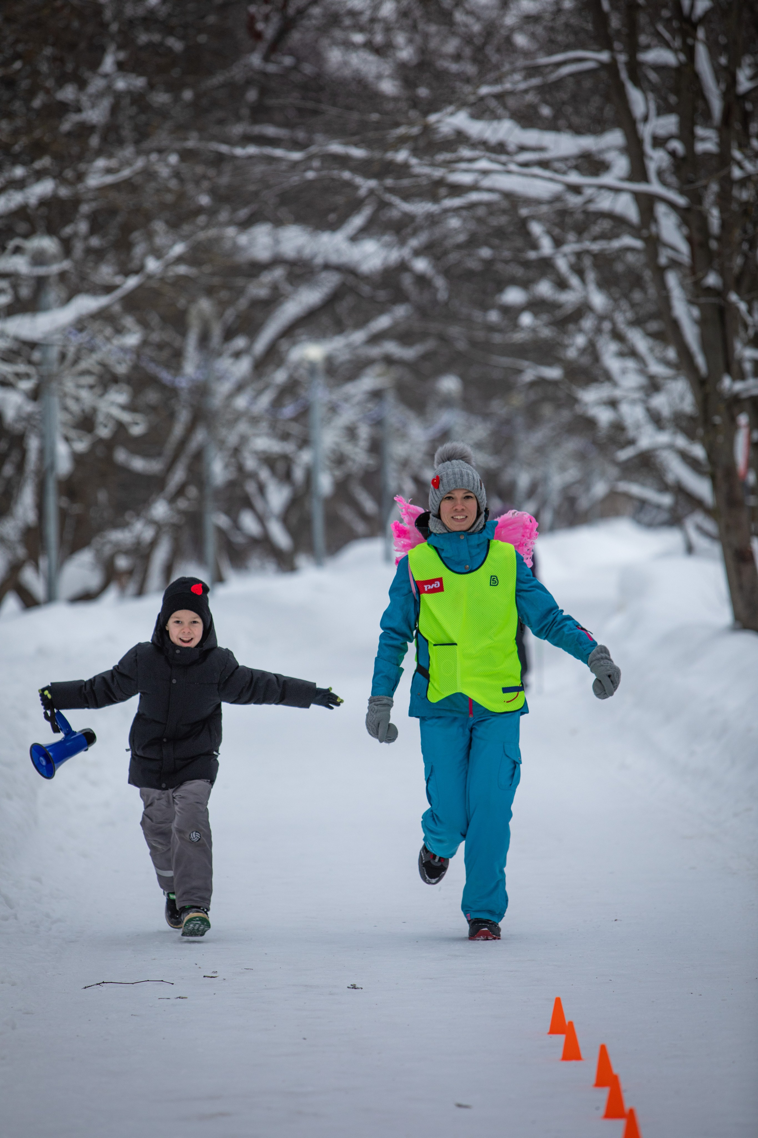 5 вёрст в Тушино, День влюбленных, 91 забег, 17 февраля 2024 г. Фотограф Сергей Ловкий