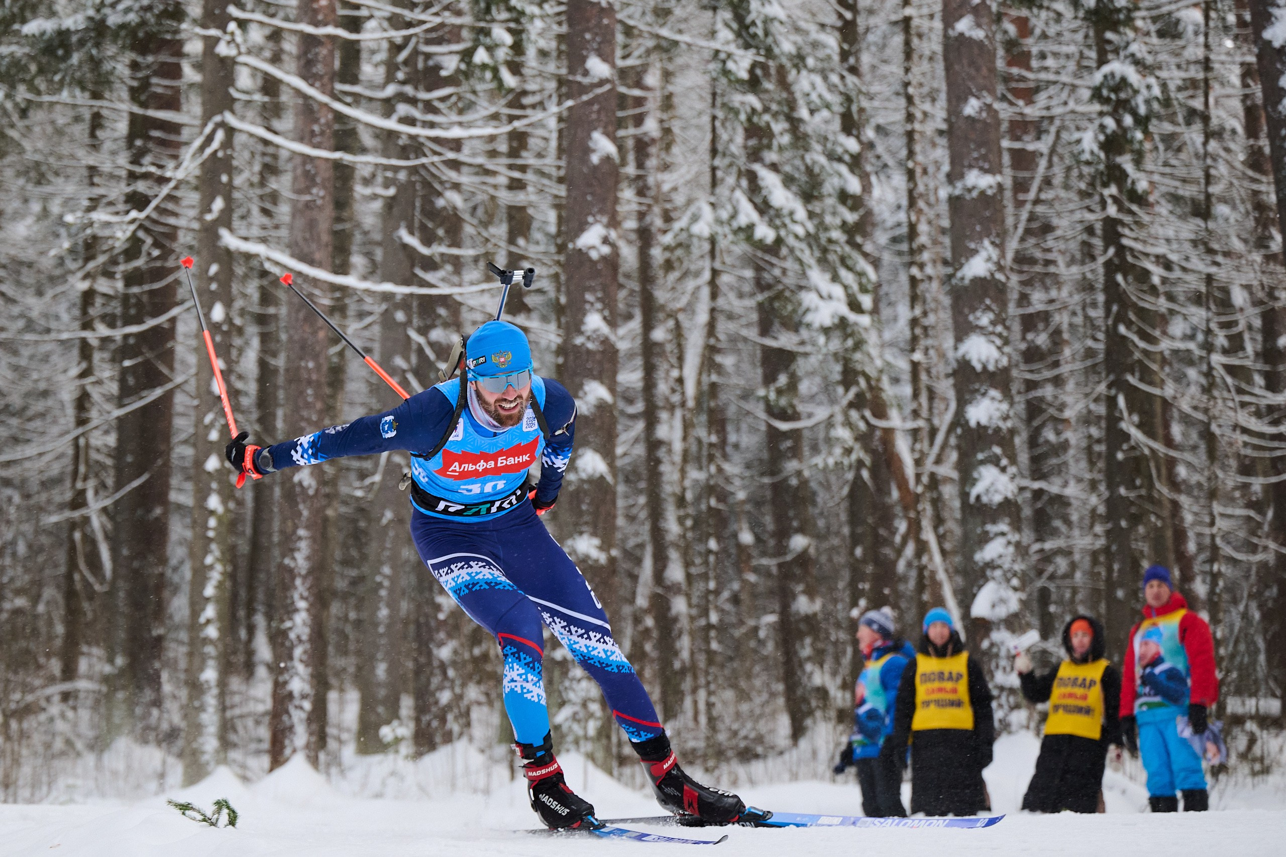 Биатлон. Чемпионат России — 2024/2025, 3-й этап, Ижевск. Спринт. Мужчины. Спортивный репортажный фотограф в Ижевске Сергей Мерзляков