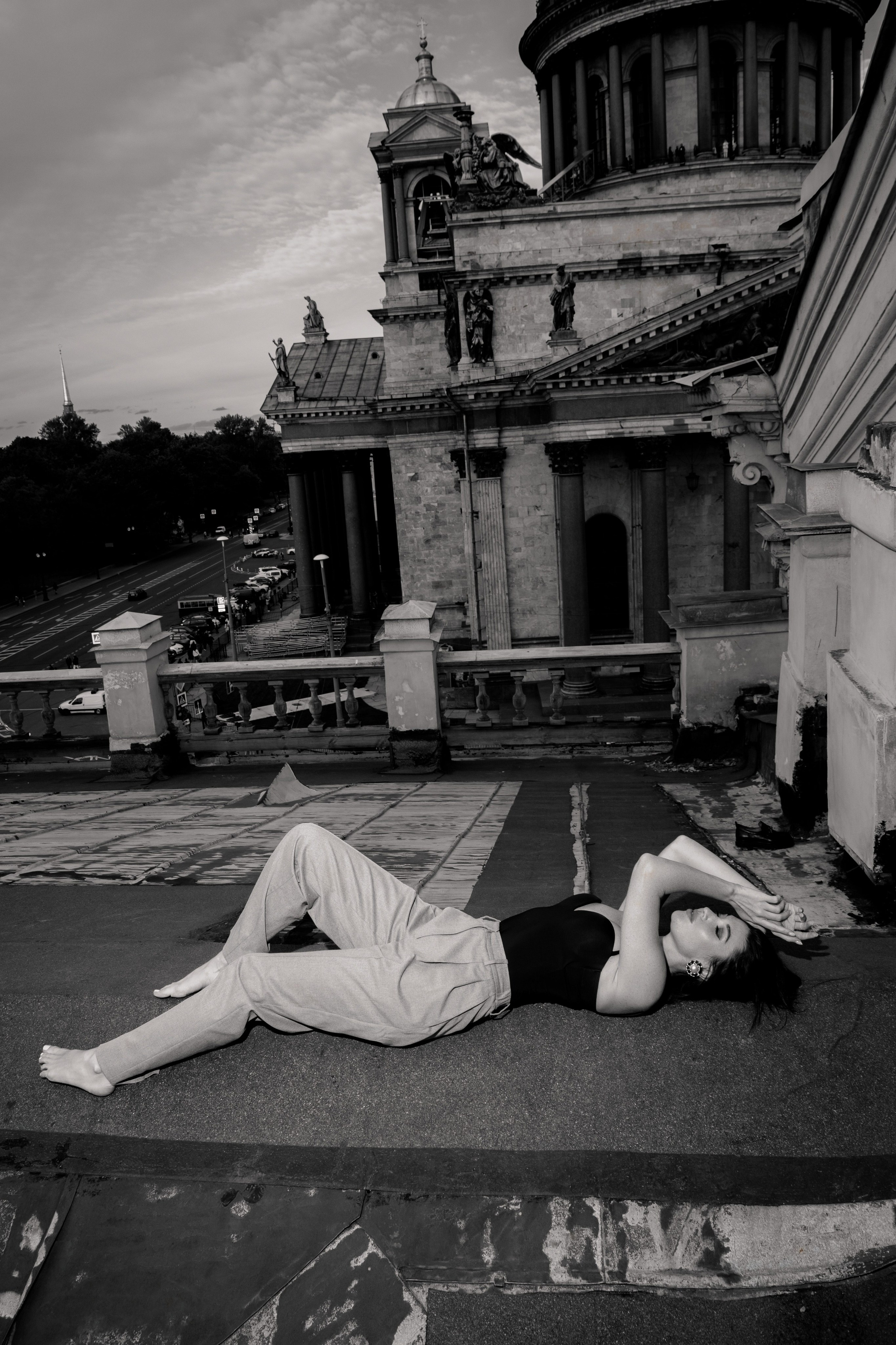 Вероника (съемка на крыше). Фотограф в Москве и Санкт-Петербурге Дарина