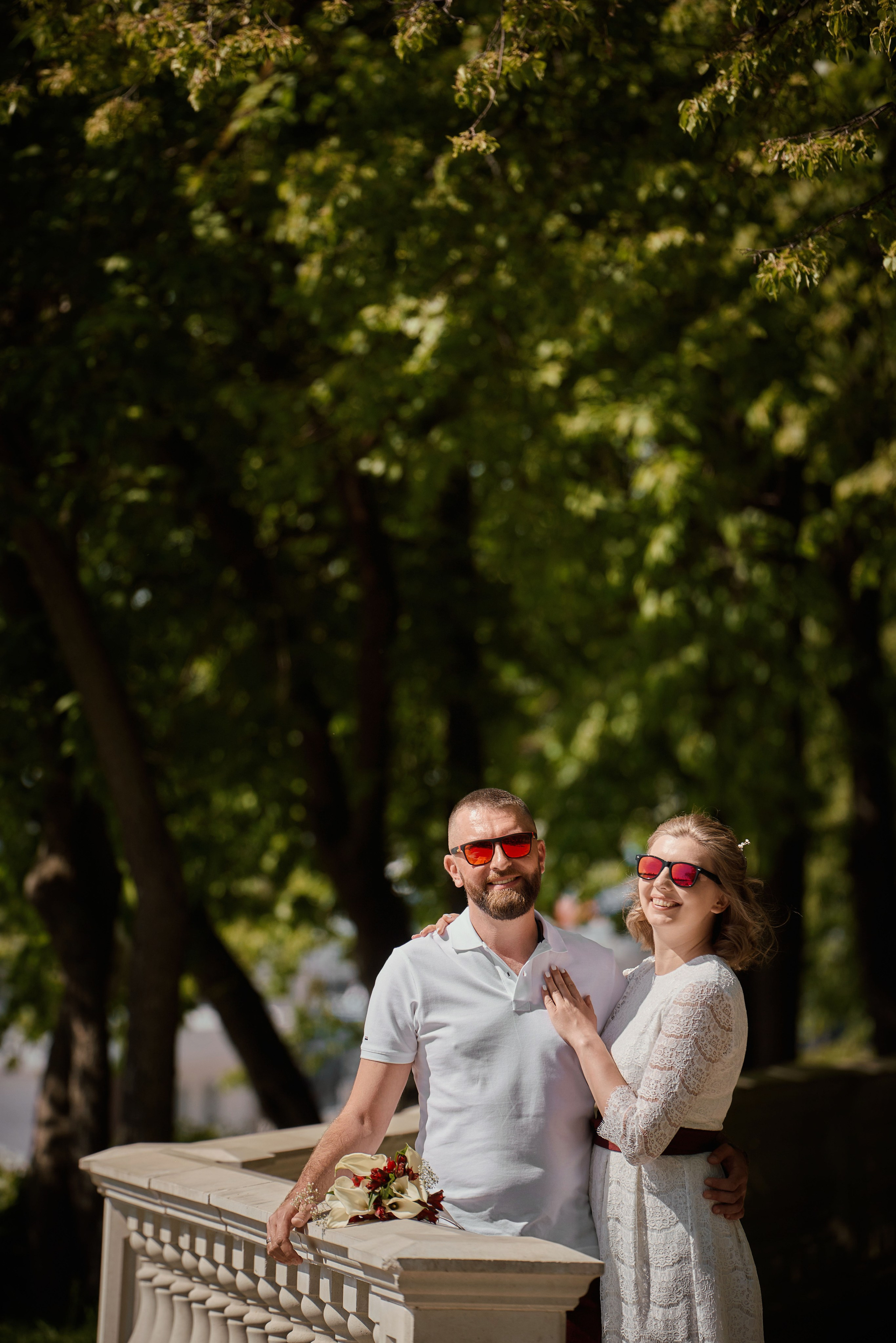 свадебная прогулка в парке речного вокзала