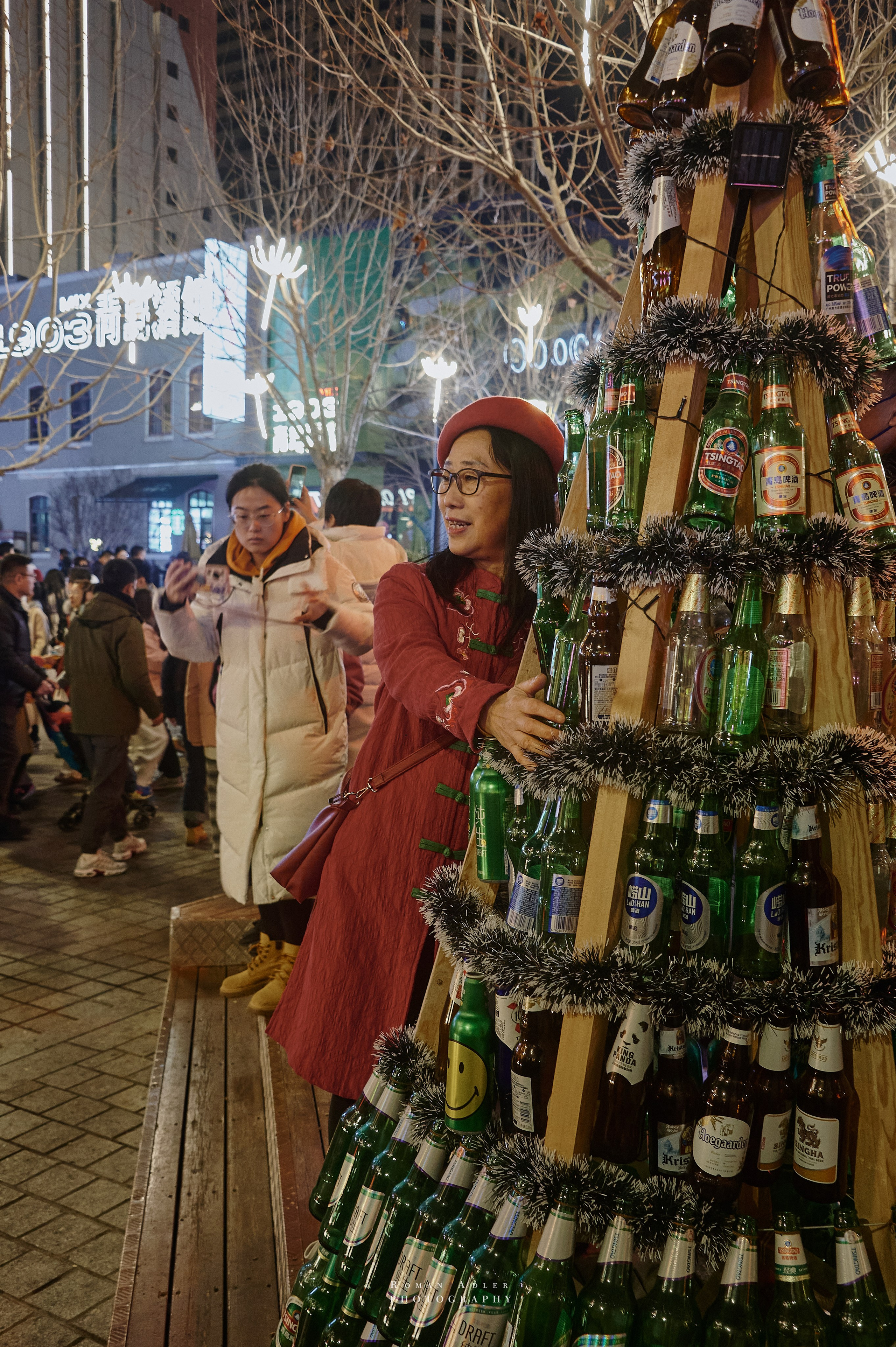 Вечерний новогодний Циндао. Китай. Фотограф Роман Адлер. Фотопроект Китай русский взгляд