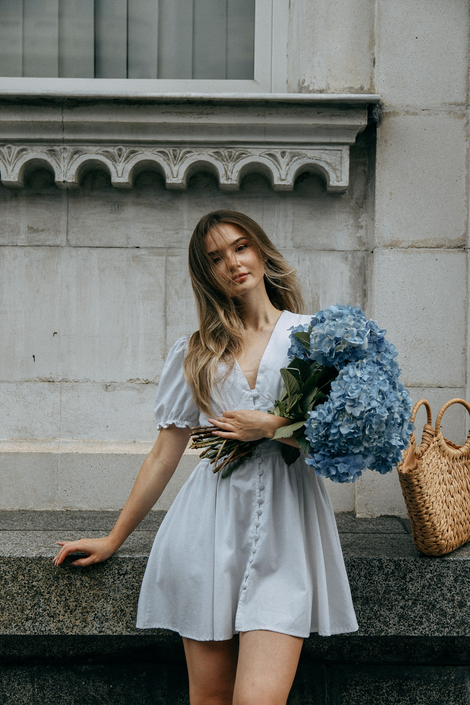 Фотосессия с гортензиями в Батуми