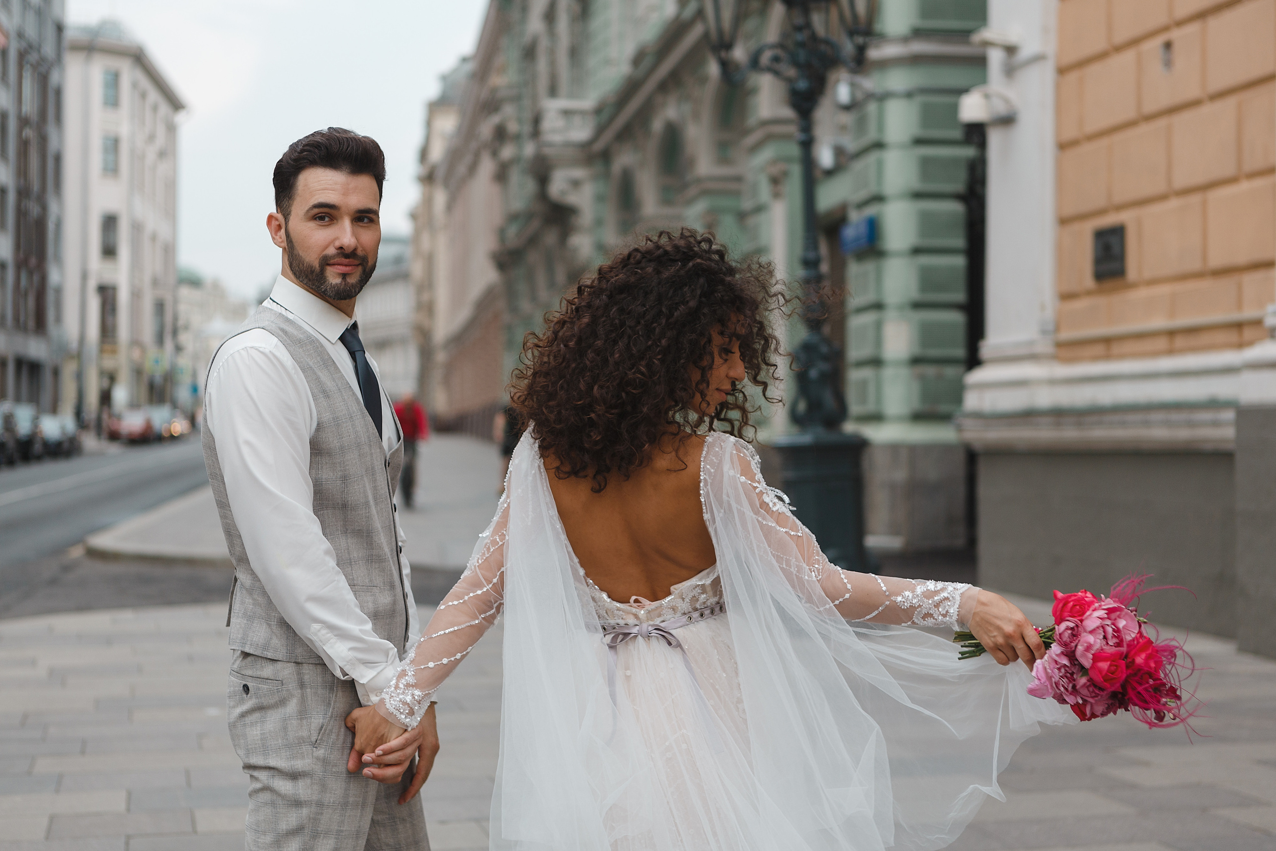 Свадебная прогулка в центре Москвы