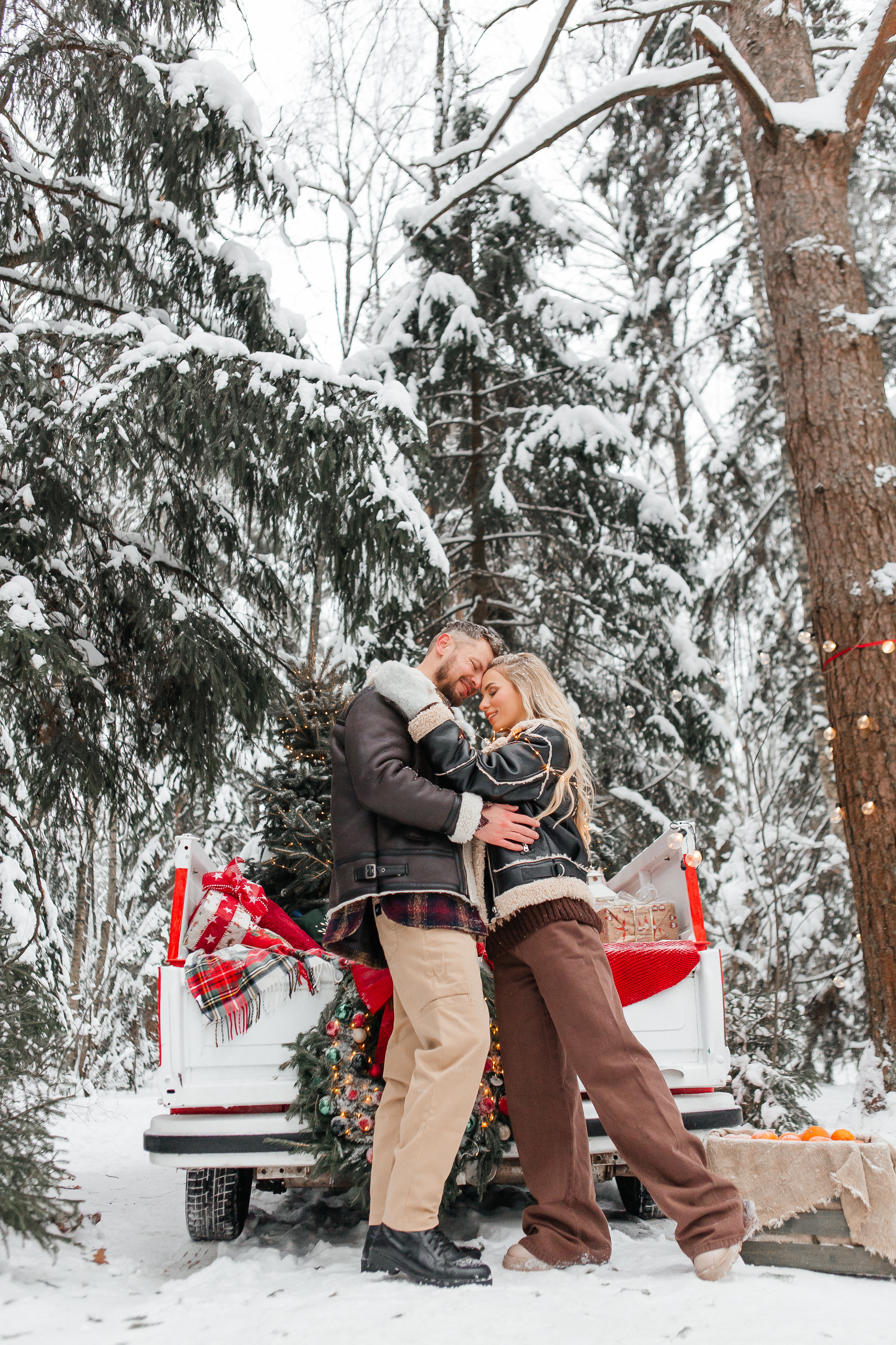 зимняя съёмка в лесу